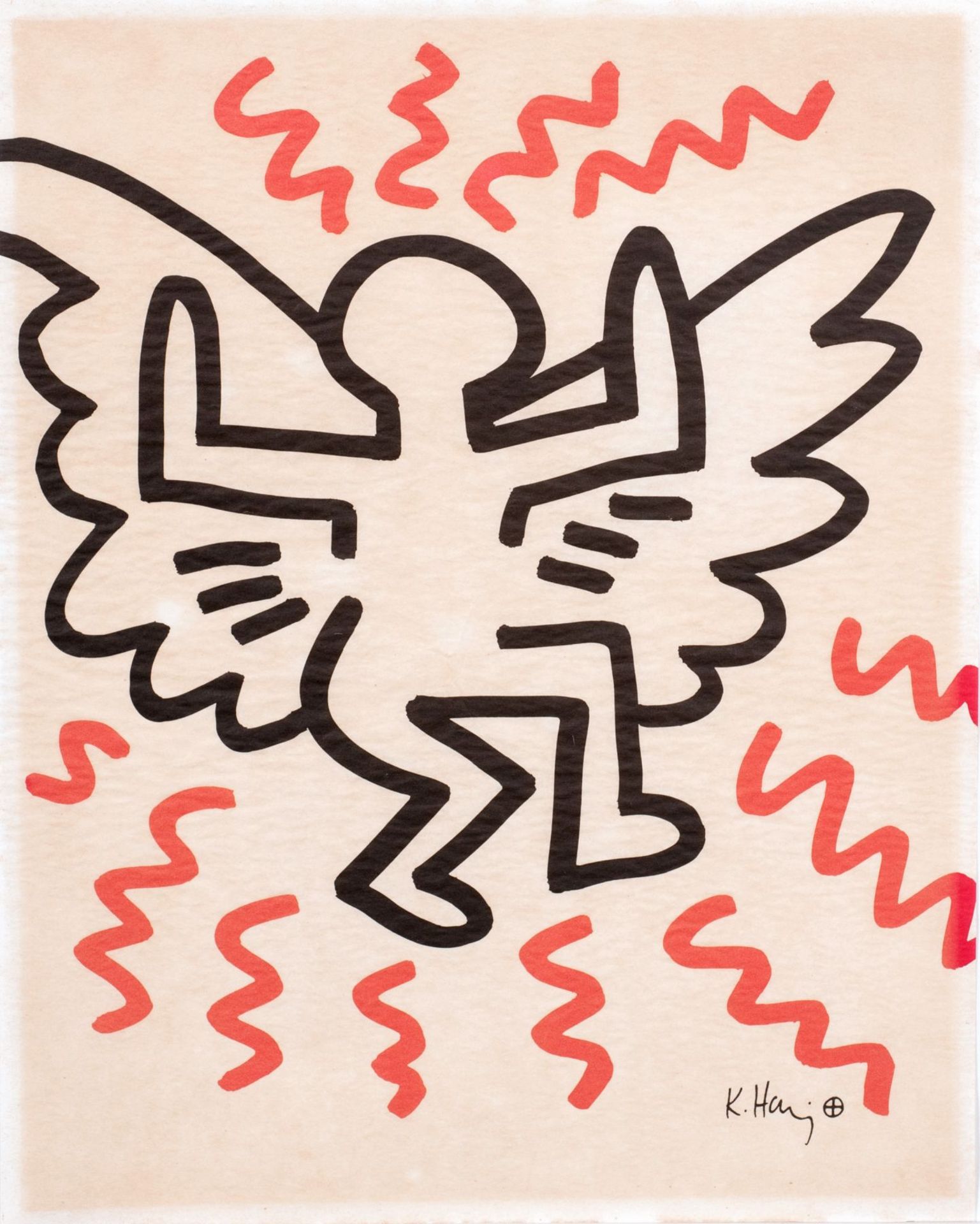 Keith Haring, Zwei Arbeiten aus der "Bayer Suite". 1982. Keith Haring 1958 Reading, Pennsylvania 