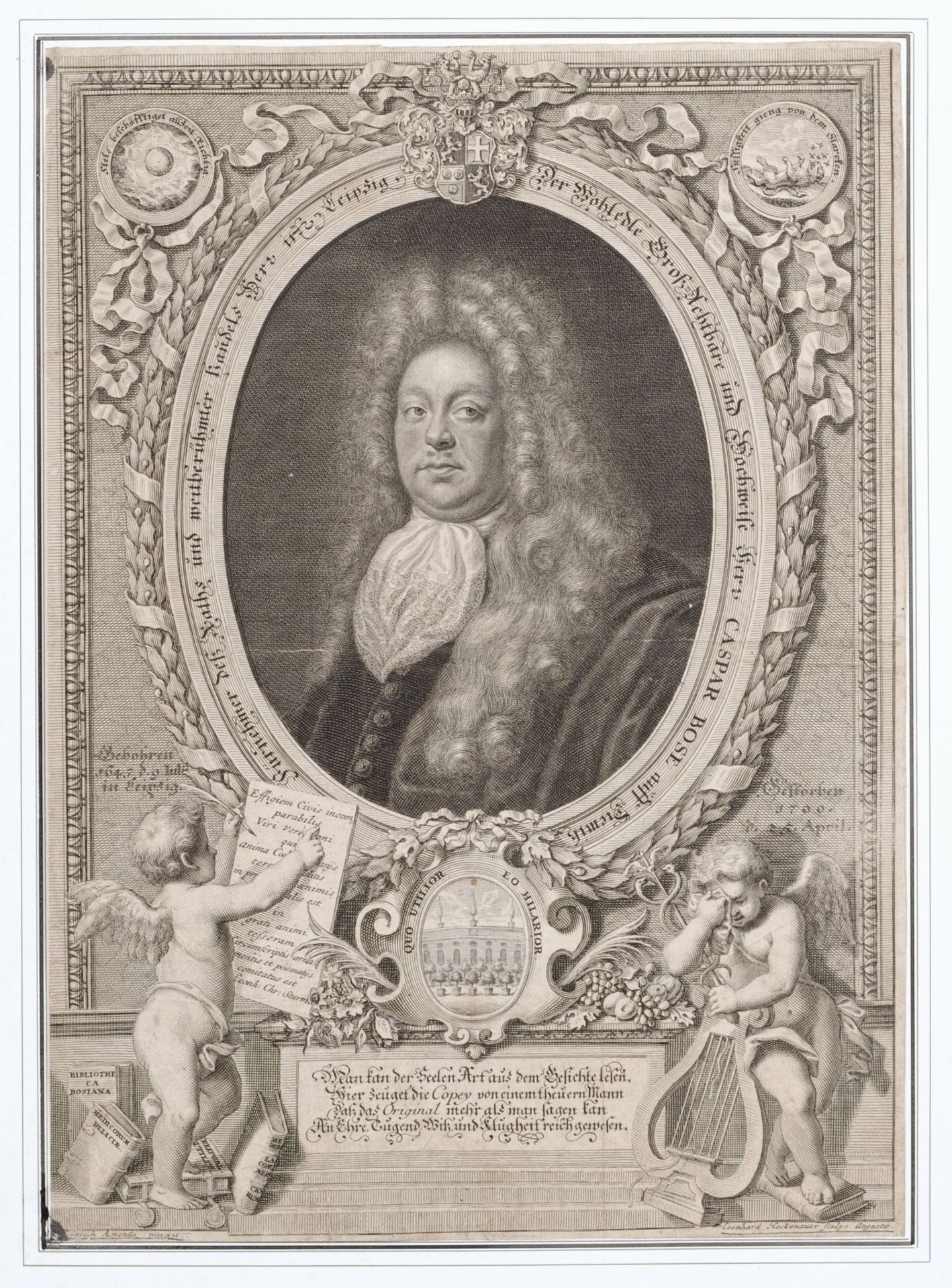 Leonhard Heckenauer, Drei Bildnisse Leipziger Kaufmänner. 2. H. 17. Jh. Leonhard Heckenauer 1655 - Bild 3 aus 3
