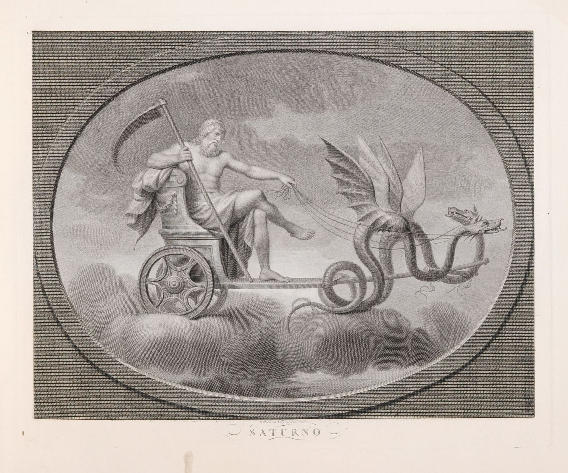 Stefano Tofanelli, Sieben Planetendarstellungen. Um 1800. Stefano Tofanelli 1752 Lucca  1812 - Bild 7 aus 7