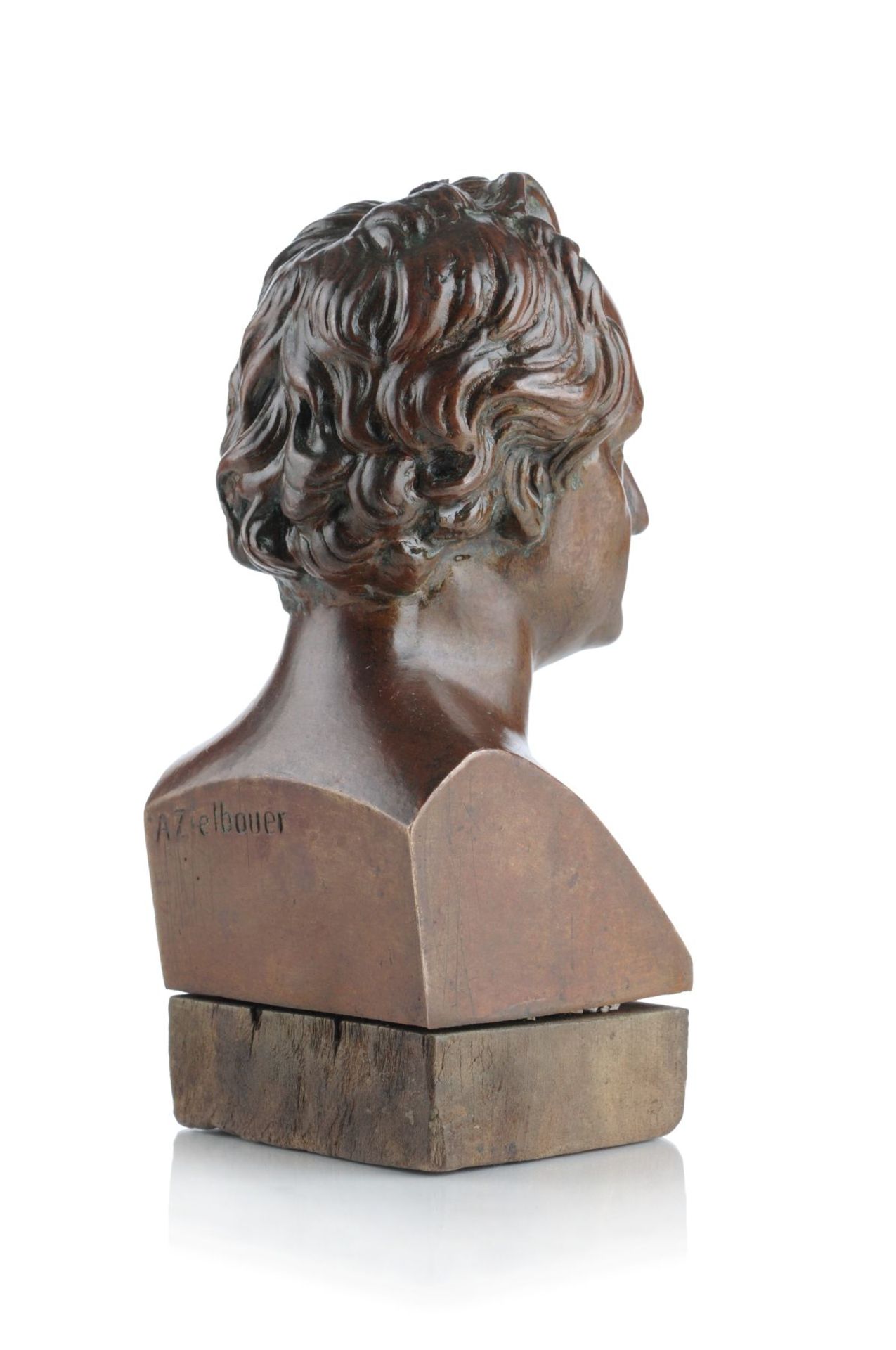 A. Zielbauer, Büste von Johann Wolfgang von Goethe. Um 1900. A. Zielbauer 19./20. Jh.Bronze, - Image 2 of 2