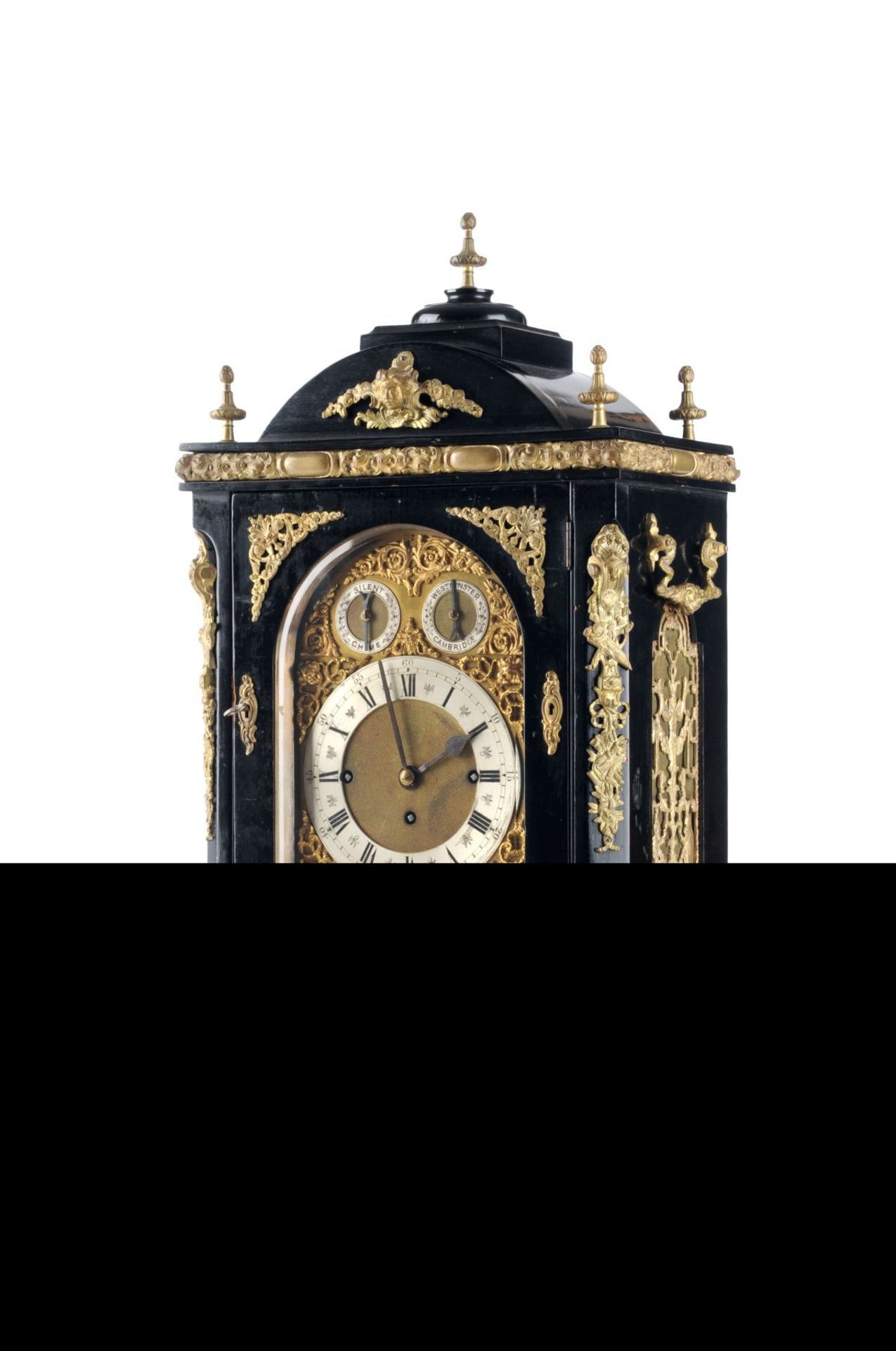 Qualitätvolle Bracket-Clock mit Umschaltschlagwerk und Wandkonsole. England. Um 1900. Holz, - Bild 3 aus 3