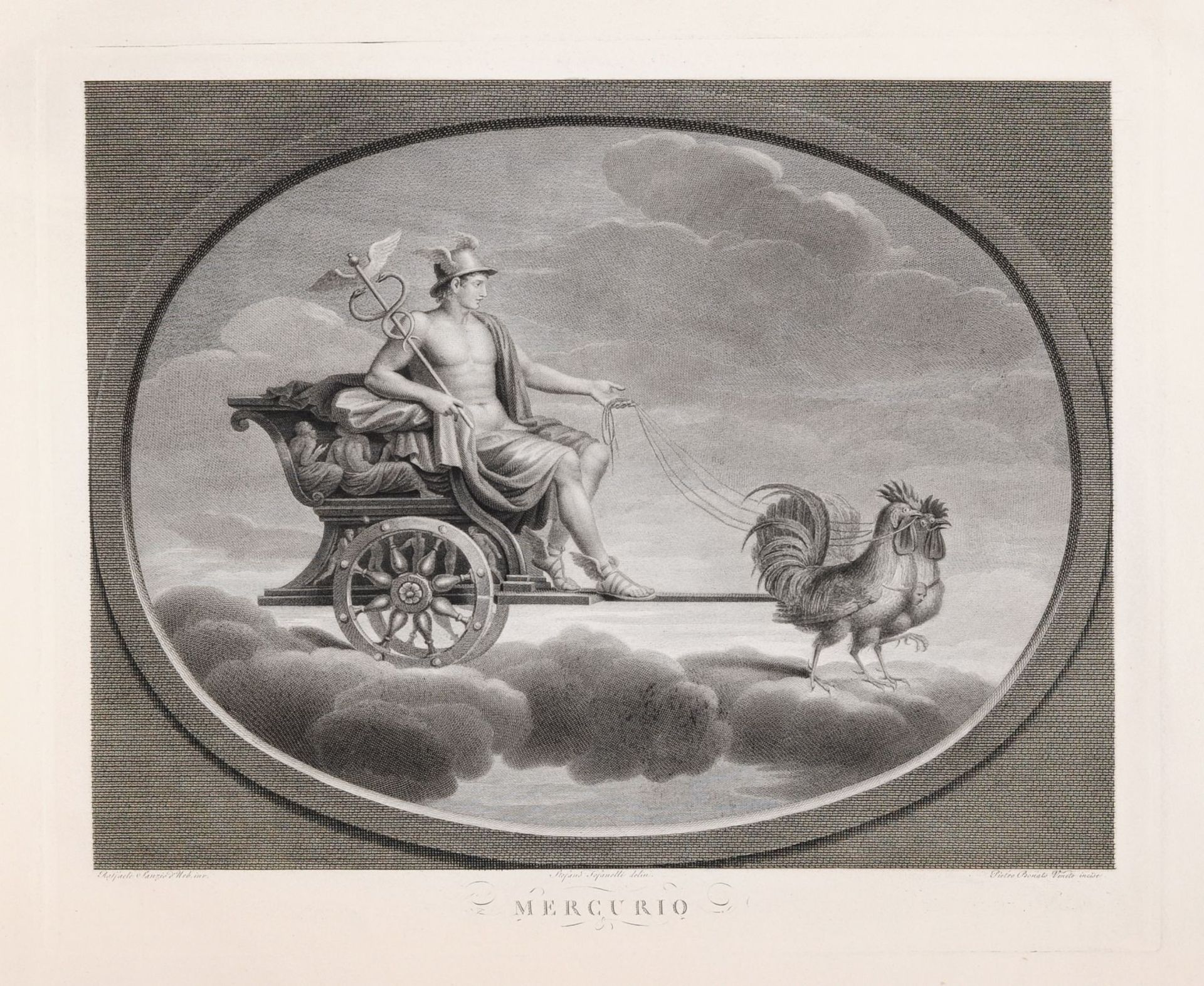 Stefano Tofanelli, Sieben Planetendarstellungen. Um 1800. Stefano Tofanelli 1752 Lucca  1812 - Bild 4 aus 7