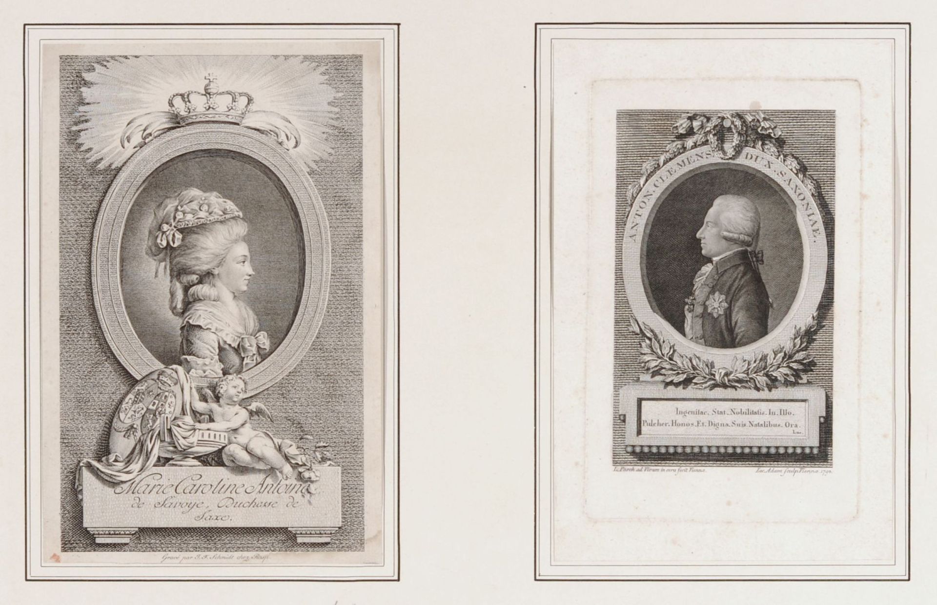 Verschiedene Stecher, Zehn Bildnisse von König Anton und seiner ersten Ehefrau. 19. Jh. Carl - Bild 3 aus 13