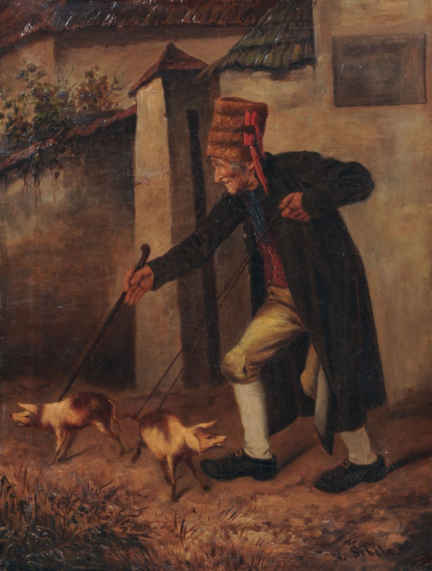 Václav ebele, Der Schweinedieb. Spätes 19. Jh. Václav ebele 1835 Mírec (Tschechien)  1899