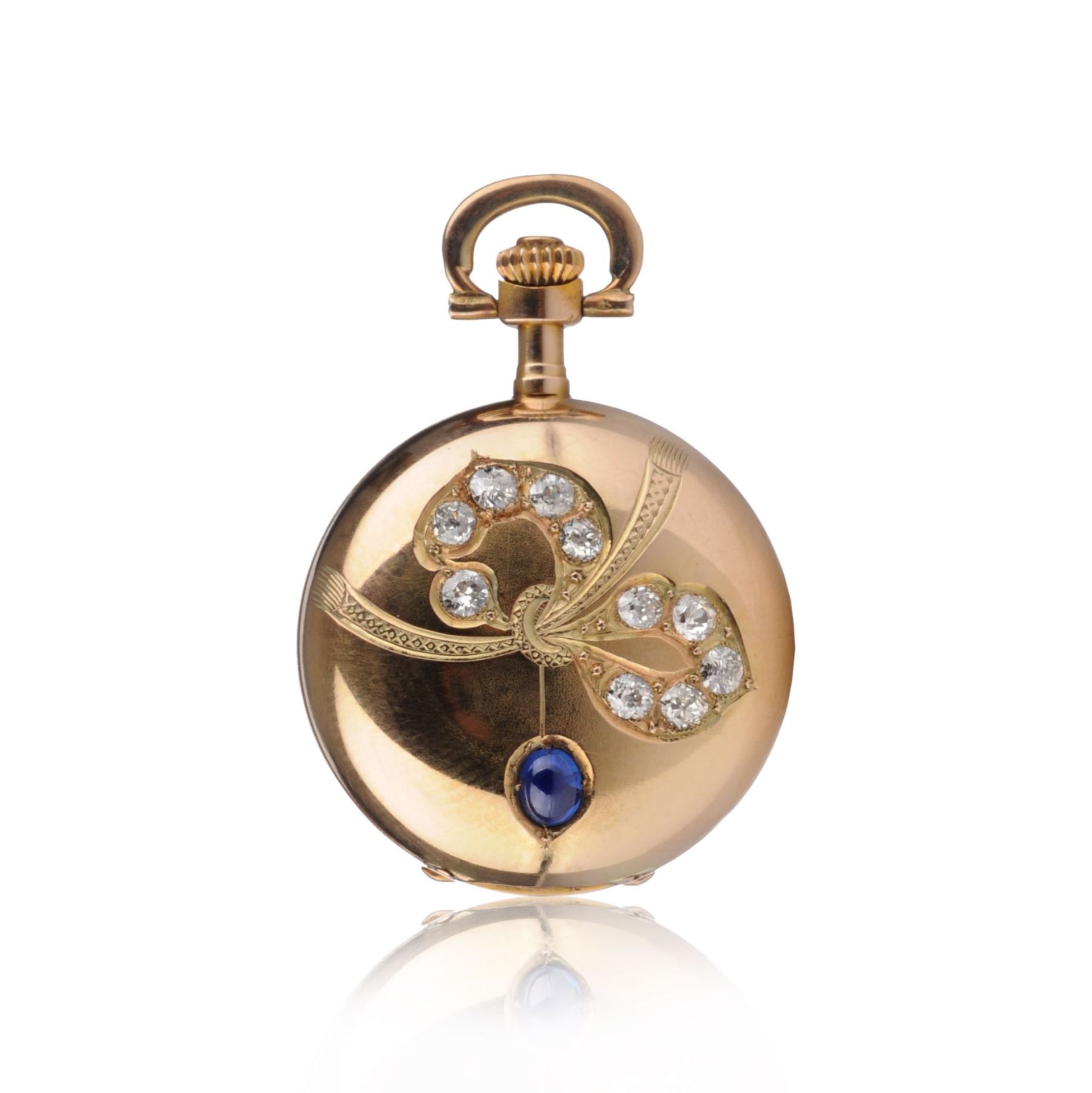 Damentaschenuhr. Audemars FrèresBrassus. Le Brassus & Genève, Schweiz. Um 1910. 585er Gelbgold. - Bild 3 aus 3