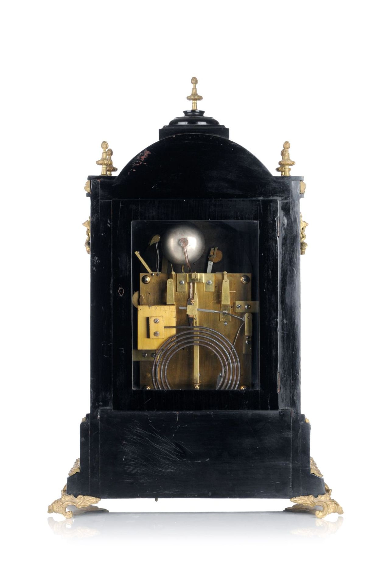 Qualitätvolle Bracket-Clock mit Umschaltschlagwerk und Wandkonsole. England. Um 1900. Holz, - Bild 2 aus 3