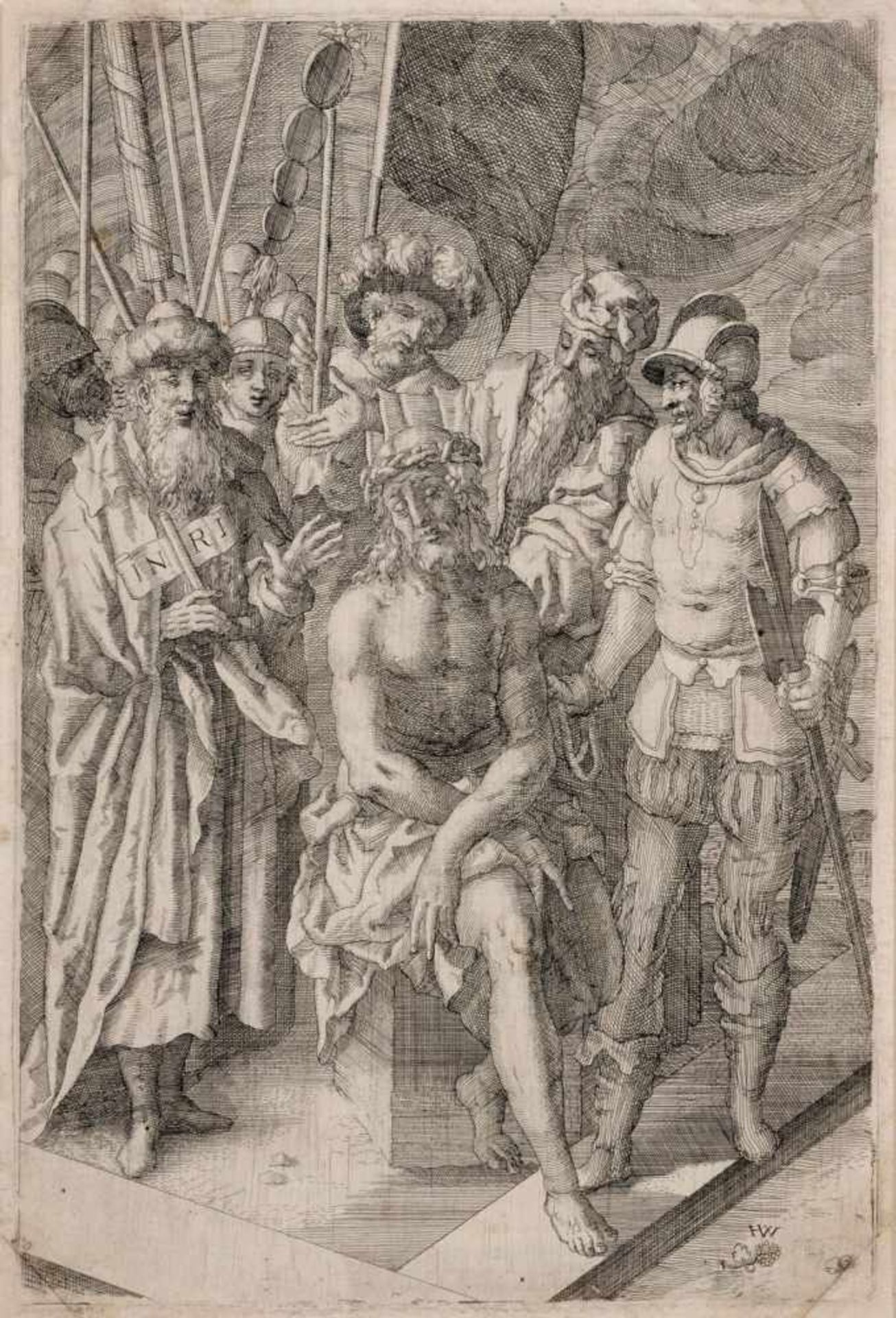 Hans Weiner (Meister mit der Weintraube) "Ecce homo". Um 1595.Hans Weiner (Meister mit der