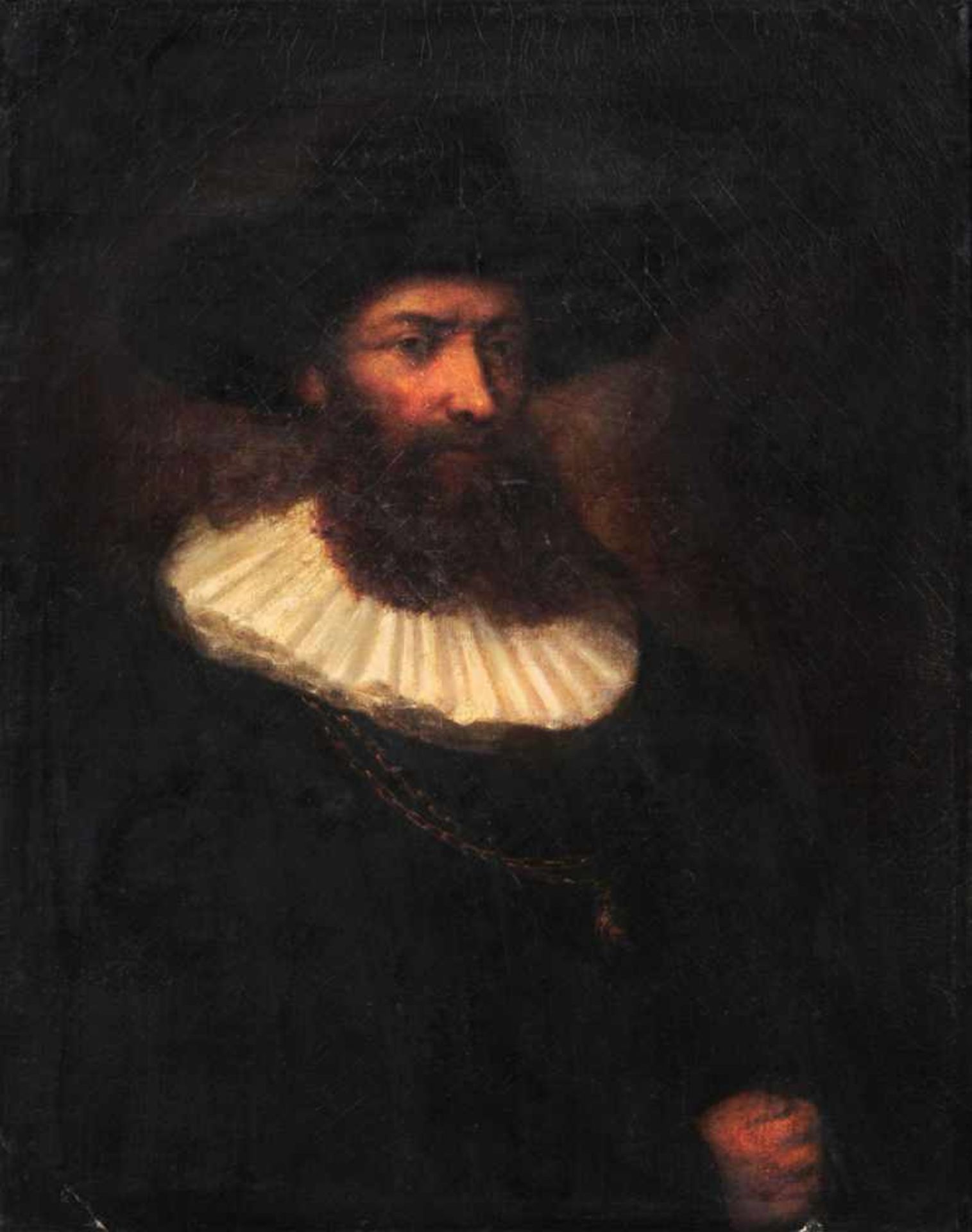 Rembrandt Harmensz. van Rijn (Nachfolger), Porträt eines Edelmannes. Wohl 17. Jh.Rembrandt Harmensz.