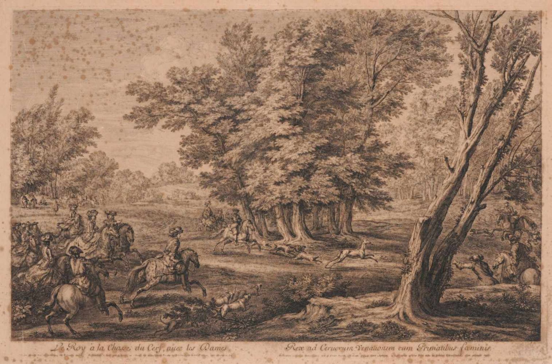 Robert Bonnart "Le Roy à la Chasse du Cerf, avec les Dames". 1667-1690.Robert Bonnart 1652 Paris 