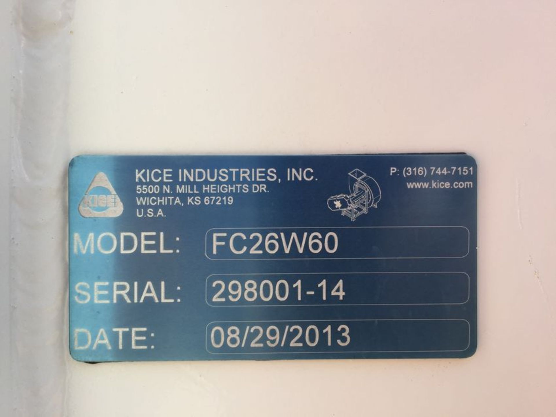 Kice Blower Package, 125 HP M/N FC26W60 - Image 2 of 2