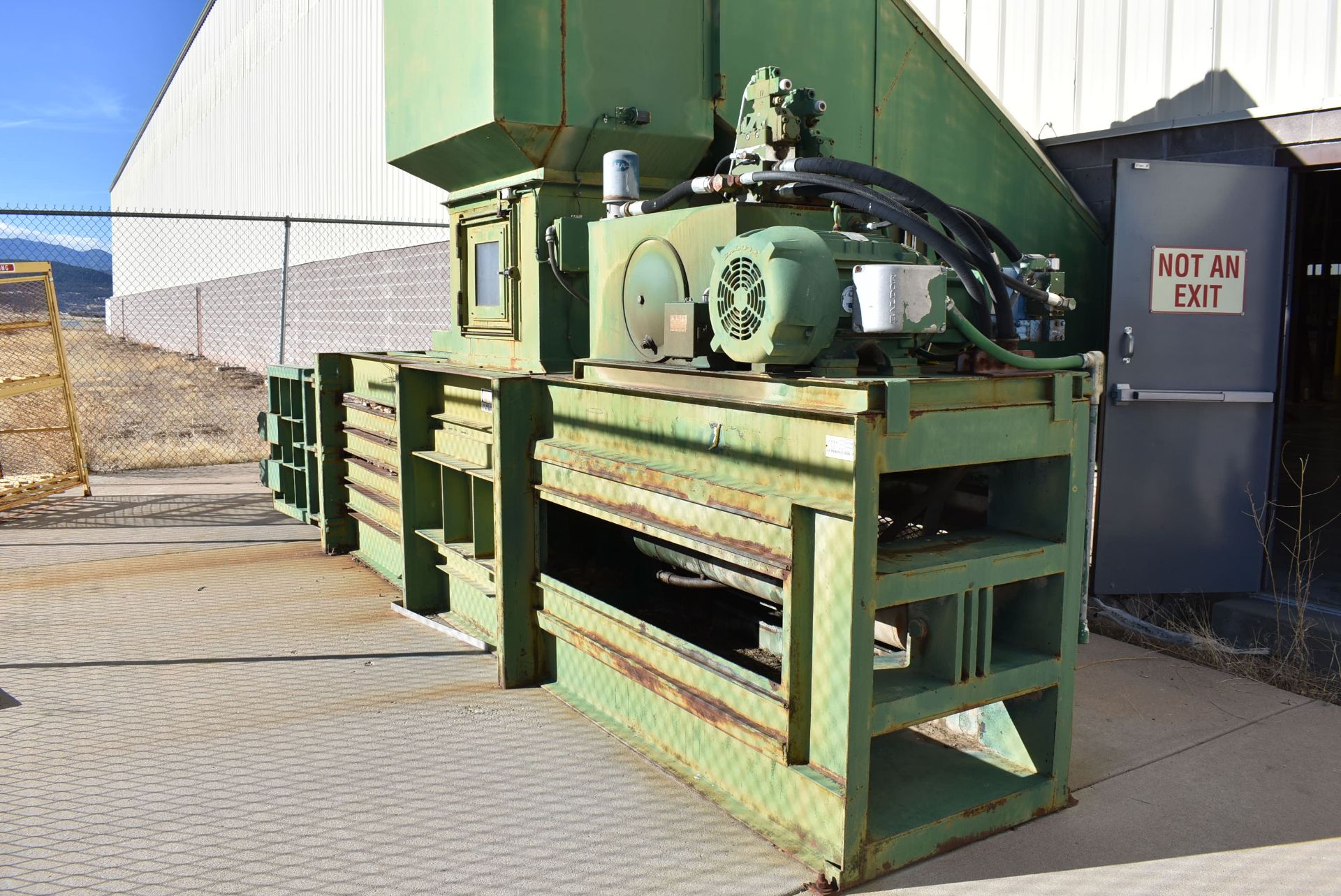 Cram-A-Lot Model HX-60 Hydraulic Horizontal Baler w/Hopper, 25 HP Motor & Controls, SN BH-208 - Image 4 of 5