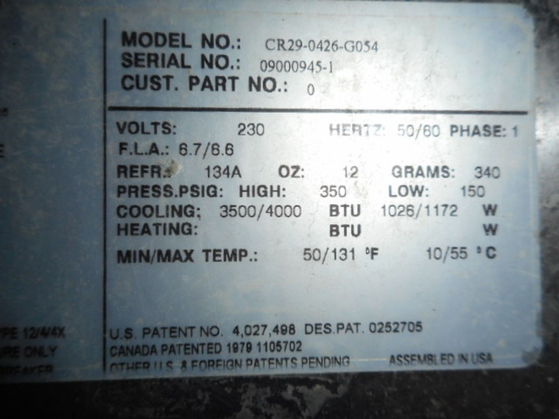 McClean X-Ray Machine, Model #CR29-0426-G054, Serial #09000945-1Ê - Image 3 of 3