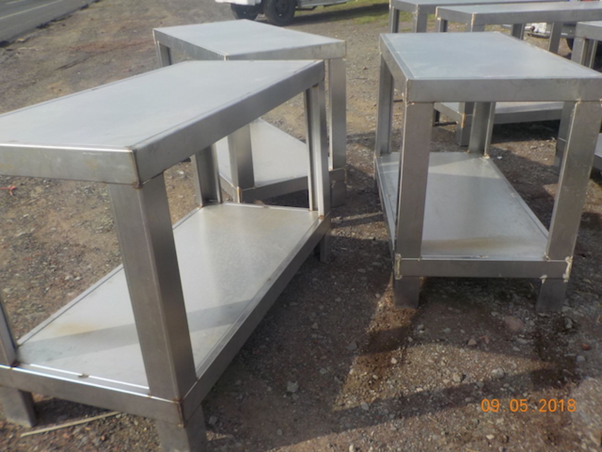 Lot of 3 stainless steel tables