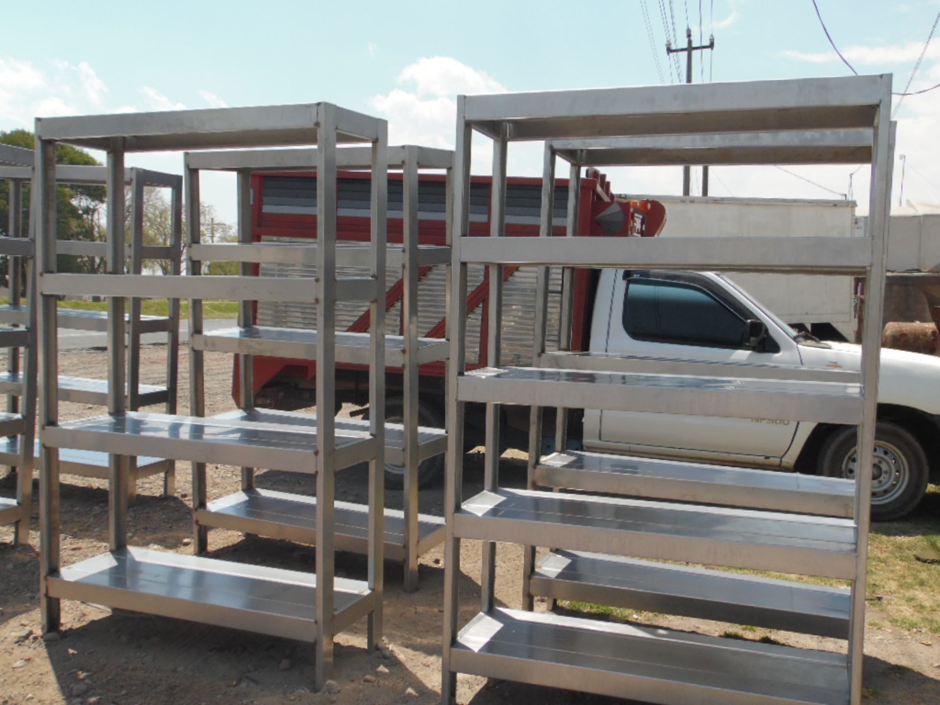 Lot of 4 shelves type stainless steel rack with 5 shelves made of 18 gauge 430 stainless steel