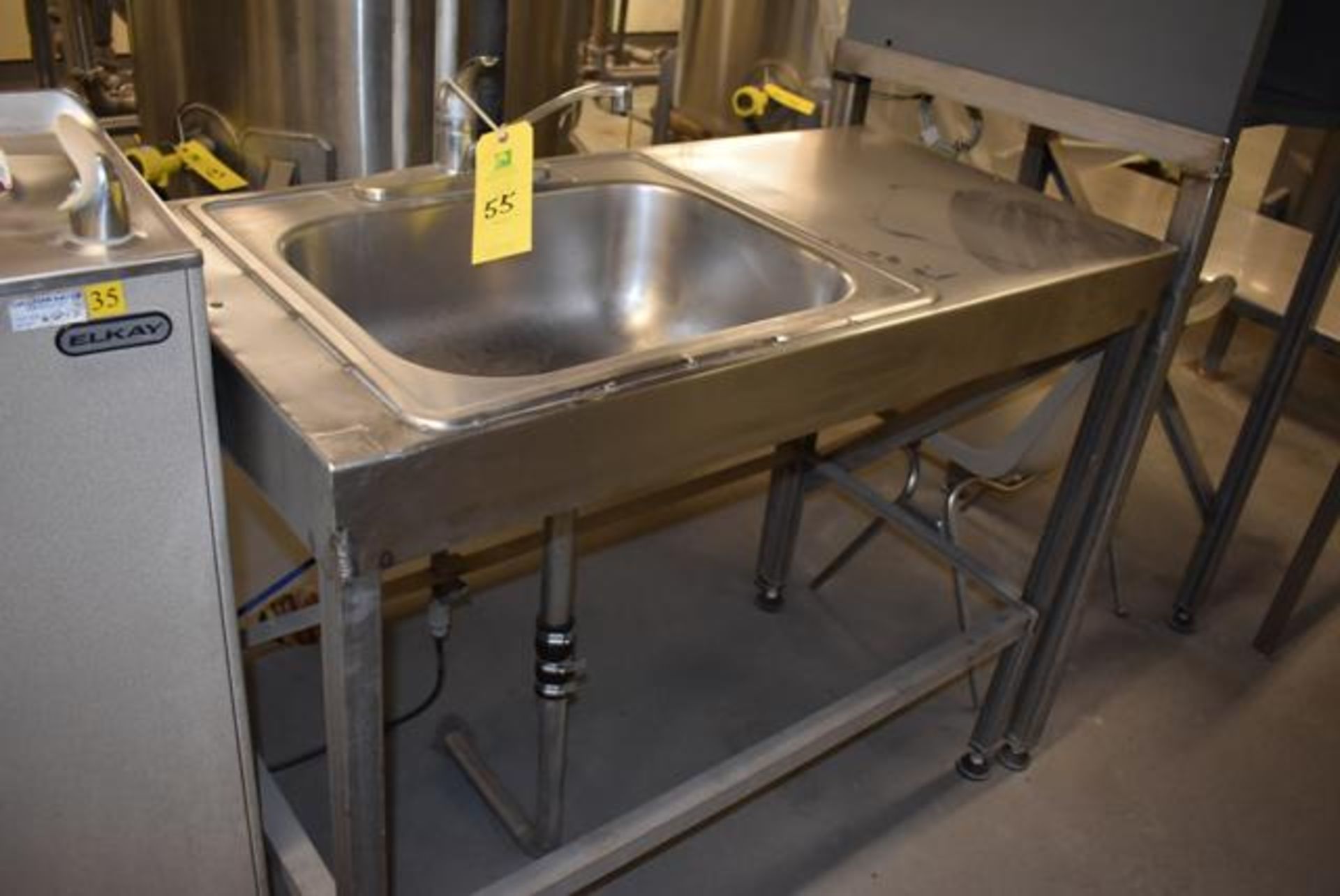 Stainless Steel Sink, Single Basin, RIGGING FEE $15