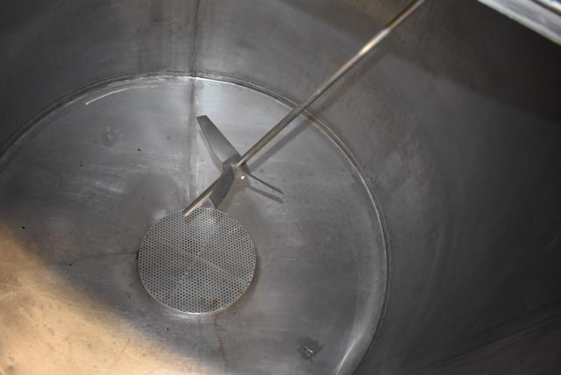 Stainless Steel Tank, 48" Diameter x 42" Depth/330 Gallon Capacity, Includes Motorized Mixer, ID B- - Image 2 of 2