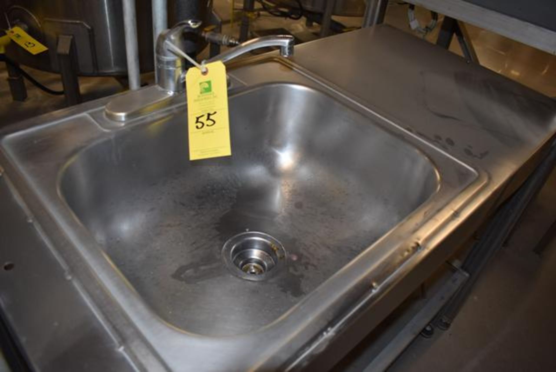 Stainless Steel Sink, Single Basin, RIGGING FEE $15 - Image 2 of 2