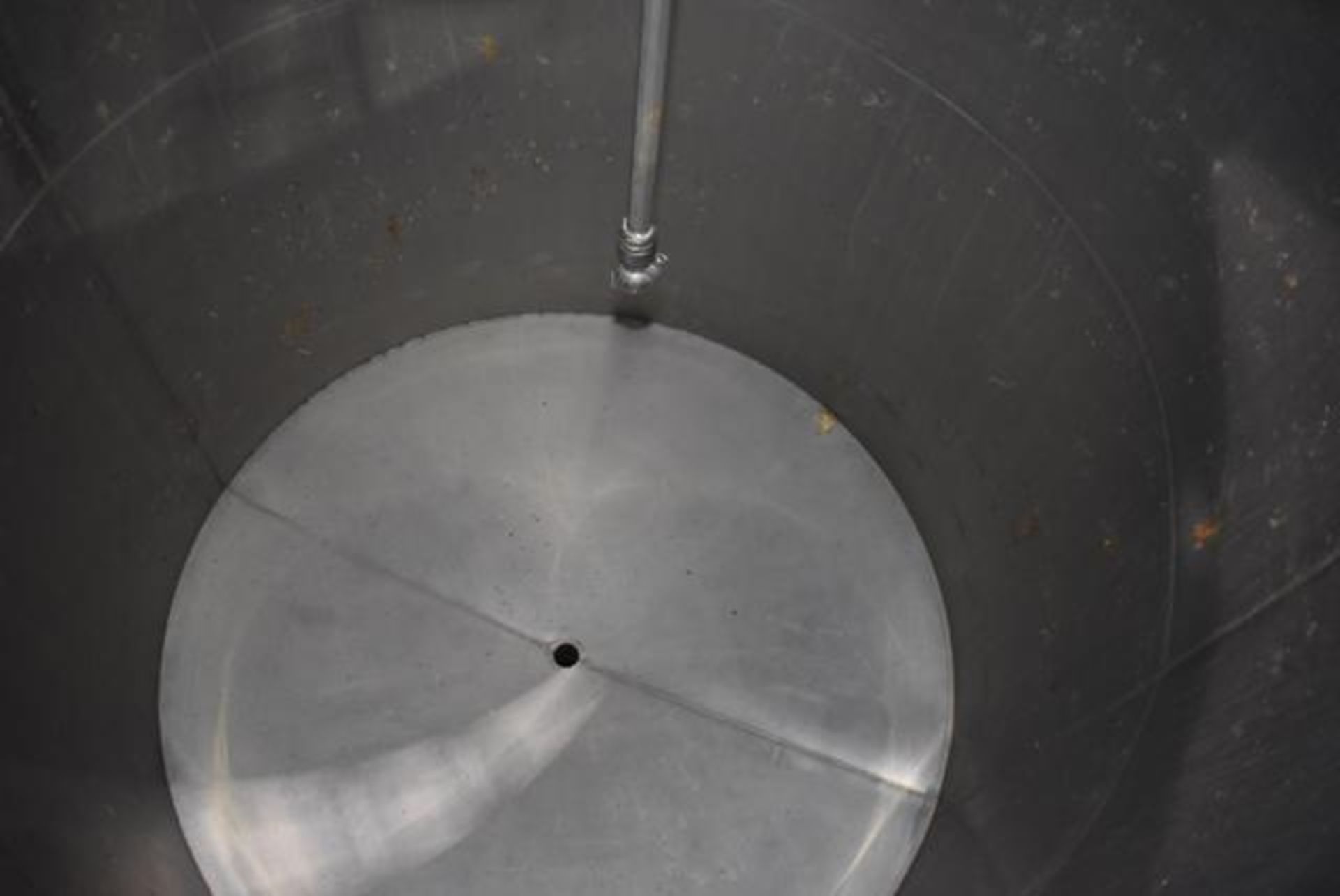 Stainless Steel Tank, 60" Diameter x 72" Depth, Rated 885 Gal. Capacity, Steel Leg Base - Image 2 of 2