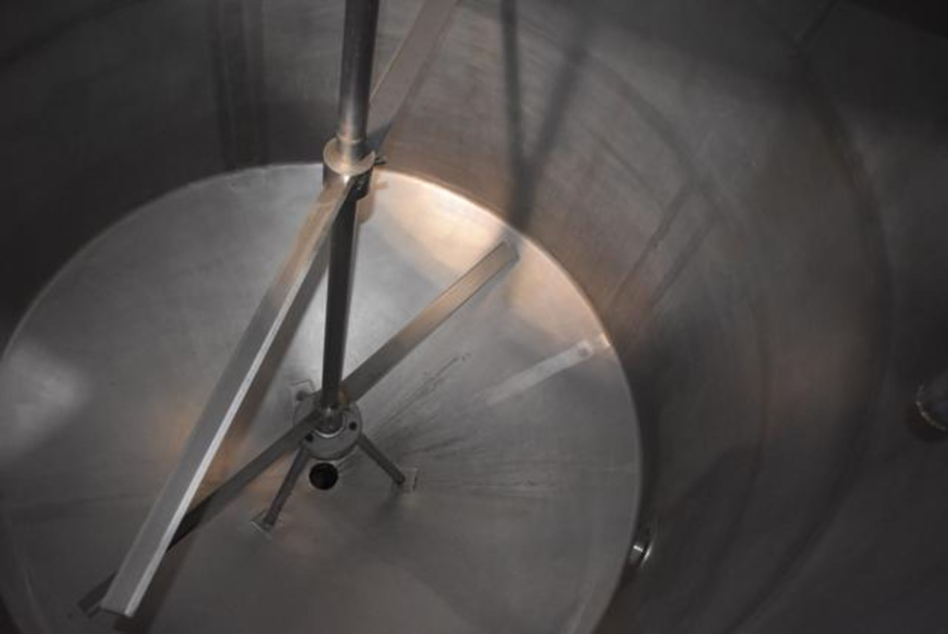 Stainless Steel Tank w/Lid, 72" Diameter x 78" Depth, Rated 1300 Gal. Capacity, Includes Mixer, ID - Image 3 of 3