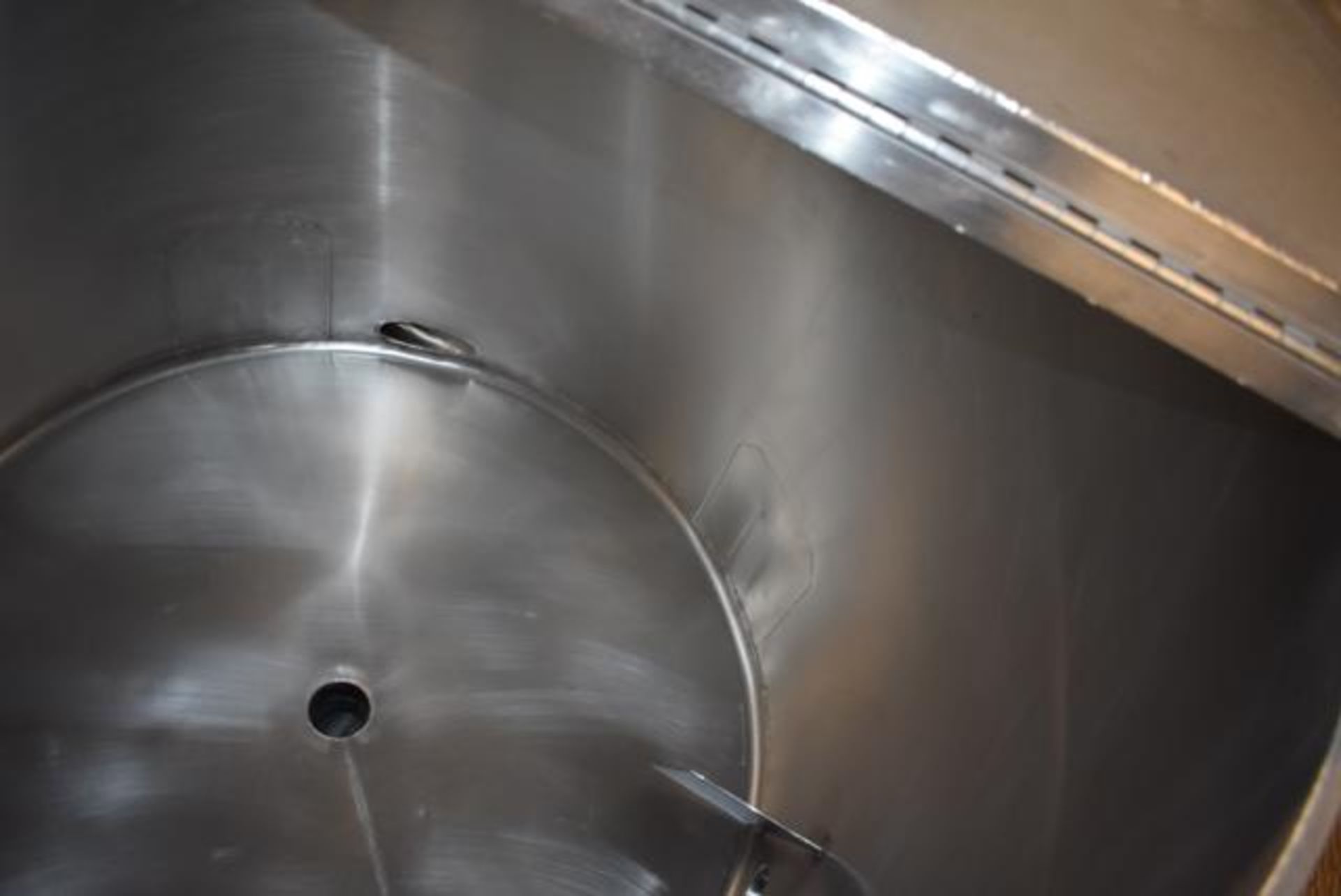 Stainless Steel Tank w/Lid, 42" Diameter x 36" Depth/210 Gallon Capacity, Motor and Circulating - Image 3 of 3