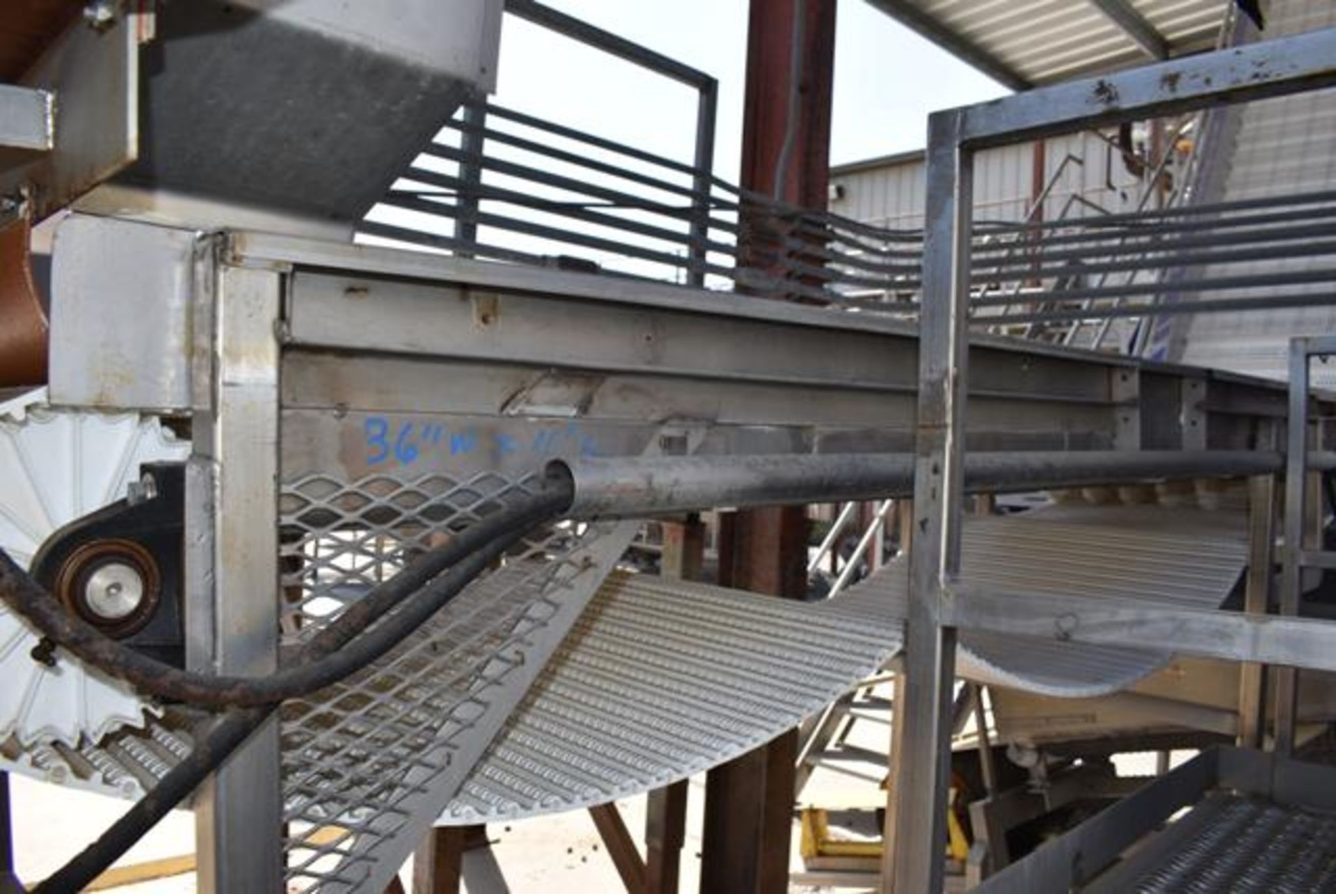 Belt Conveyor-11' Length x 36" Wide Belt, SS Leg Base, RIGGING FEE: $250