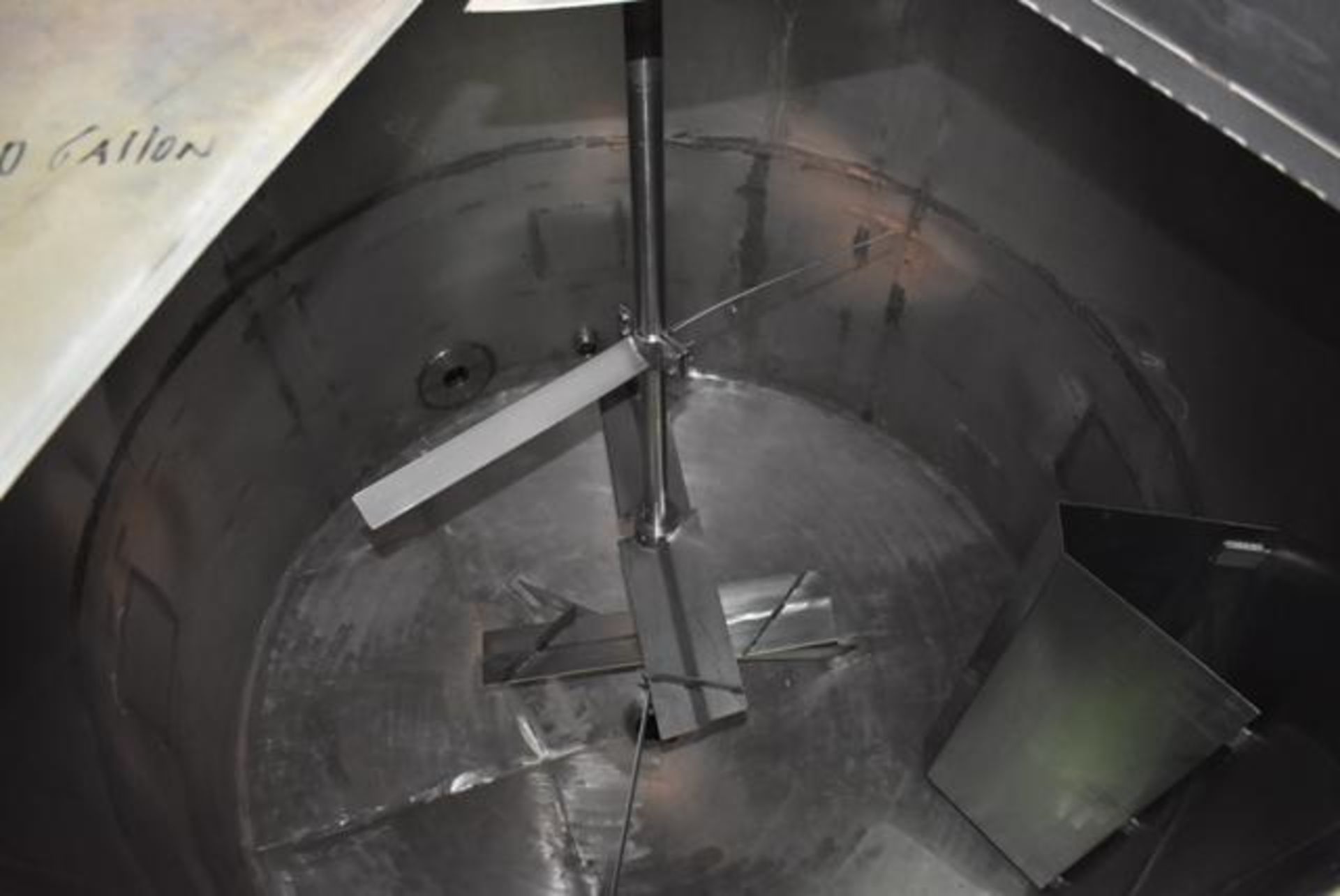 Stainless Steel Tank, 6' Diameter x 6' Depth, Rated 1200 Gallon, Includes Motorized Mixer, ID #3 - Image 3 of 3