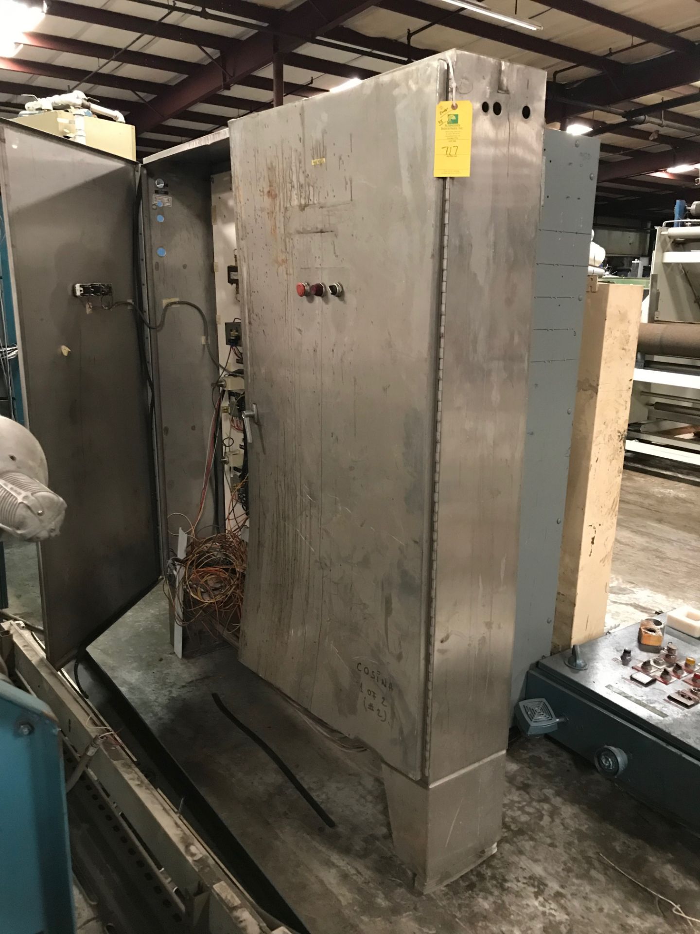 2 Door Stainless Steel Electrical Enclsoure Cabinet w/ Contents, Rigging Fee For This Item Is $25
