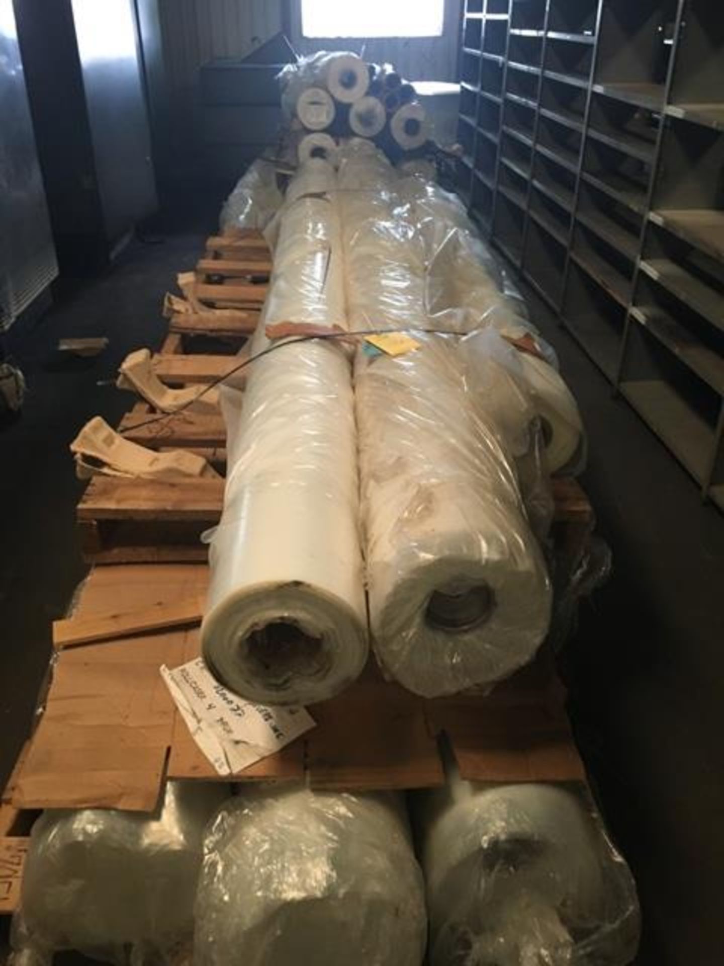 (6) Rolls of Plastic, 150 in x 1100 in x .006 in., Rigging Fee For This Item Is $30