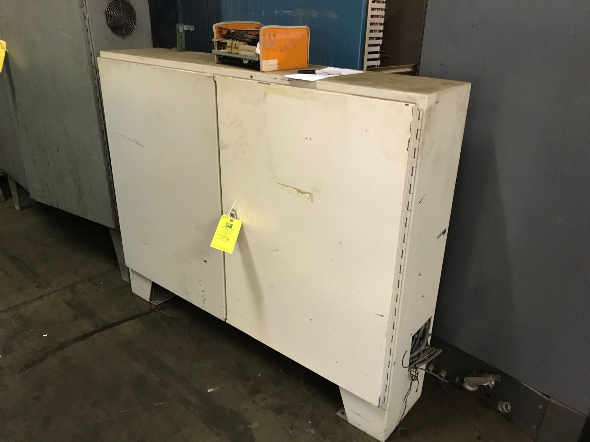 2 Door Electrical Enclosure Cabinet w/ Contents, Rigging Fee For This Item Is $25