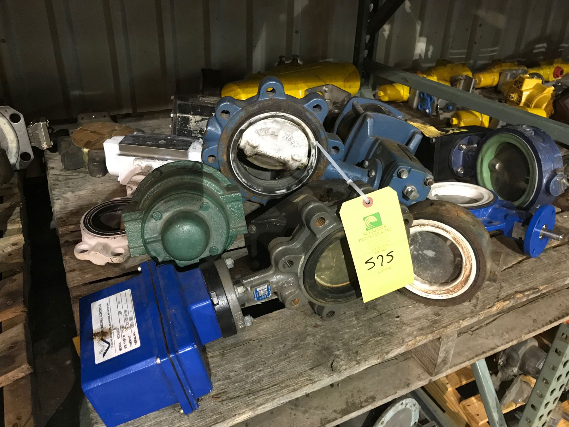 Pallet of (10) Butterfly Valves: Milwaukee Control Electric Actuator w/ Butterfly Valve, Model# MCRB