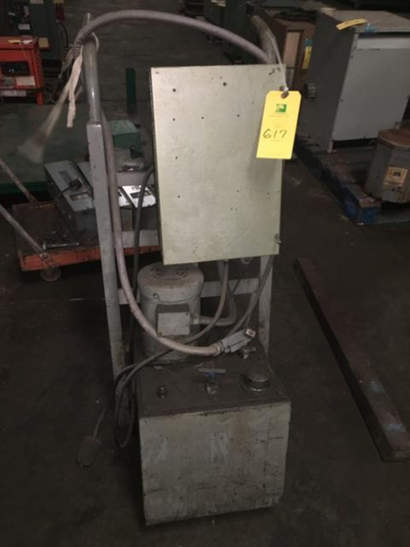 Hydraulic Pump on Cart, No ID Tag, Rigging Fee For This Item Is $20