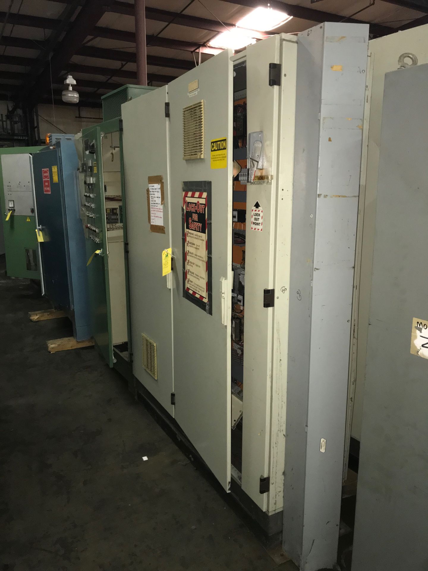 2 Door Electrical Enclosure Cabinet w/ Contents, Rigging Fee For This Item Is $25