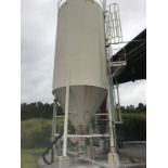 Row Feed Storage Silo, Garden Denver Sutorbilt Model #GAFMDPA, Serial #5263177, 2350 RPM, Fox Solids