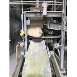 Raw Material Conveyor, Approx 25ft Long x 3ft Wide, (2) Marathon Blue Chip Motor Attached