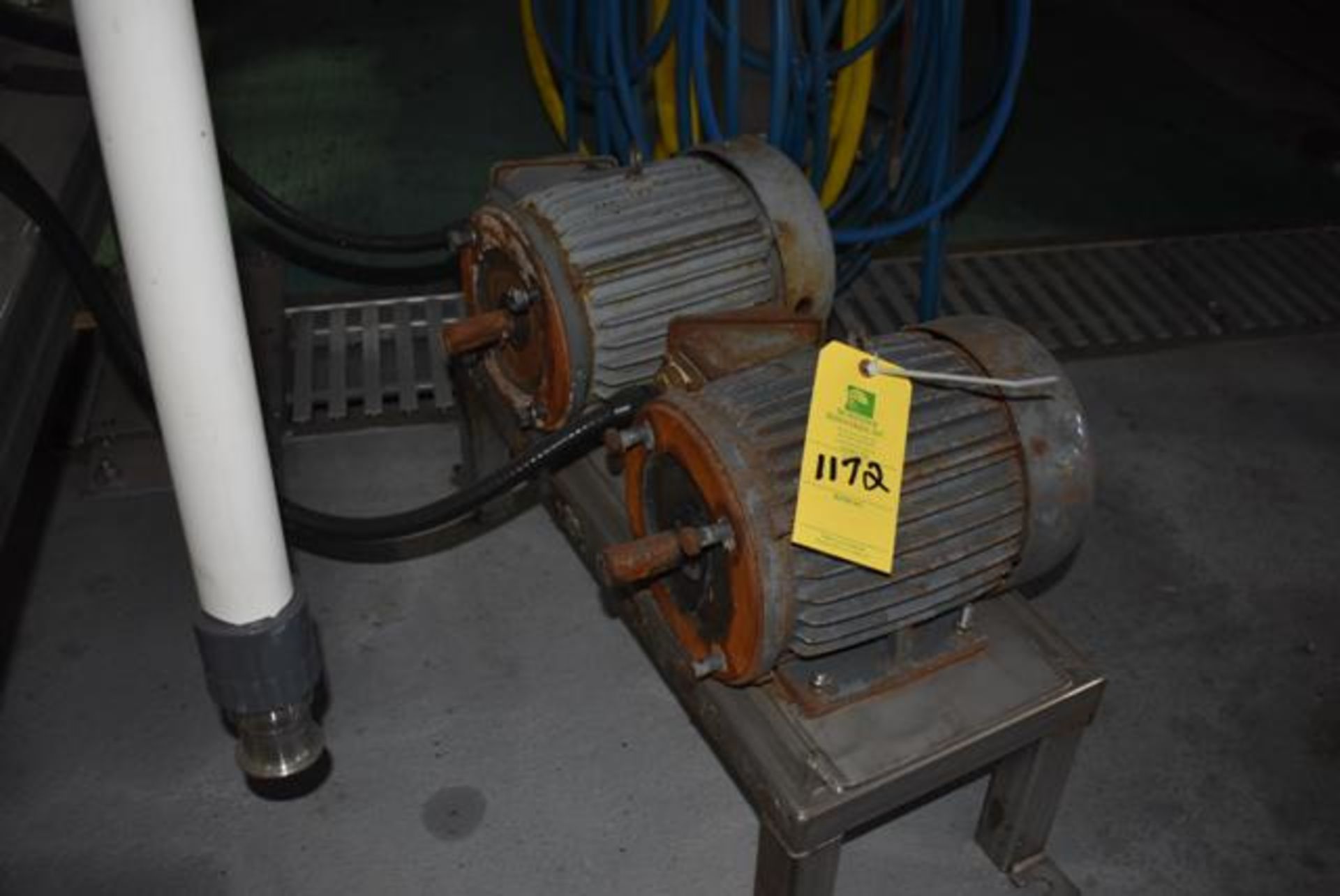 (2) 5 HP Motors, 230/460 Volt, Mounted on SS Base, RIGGING FEE: $50