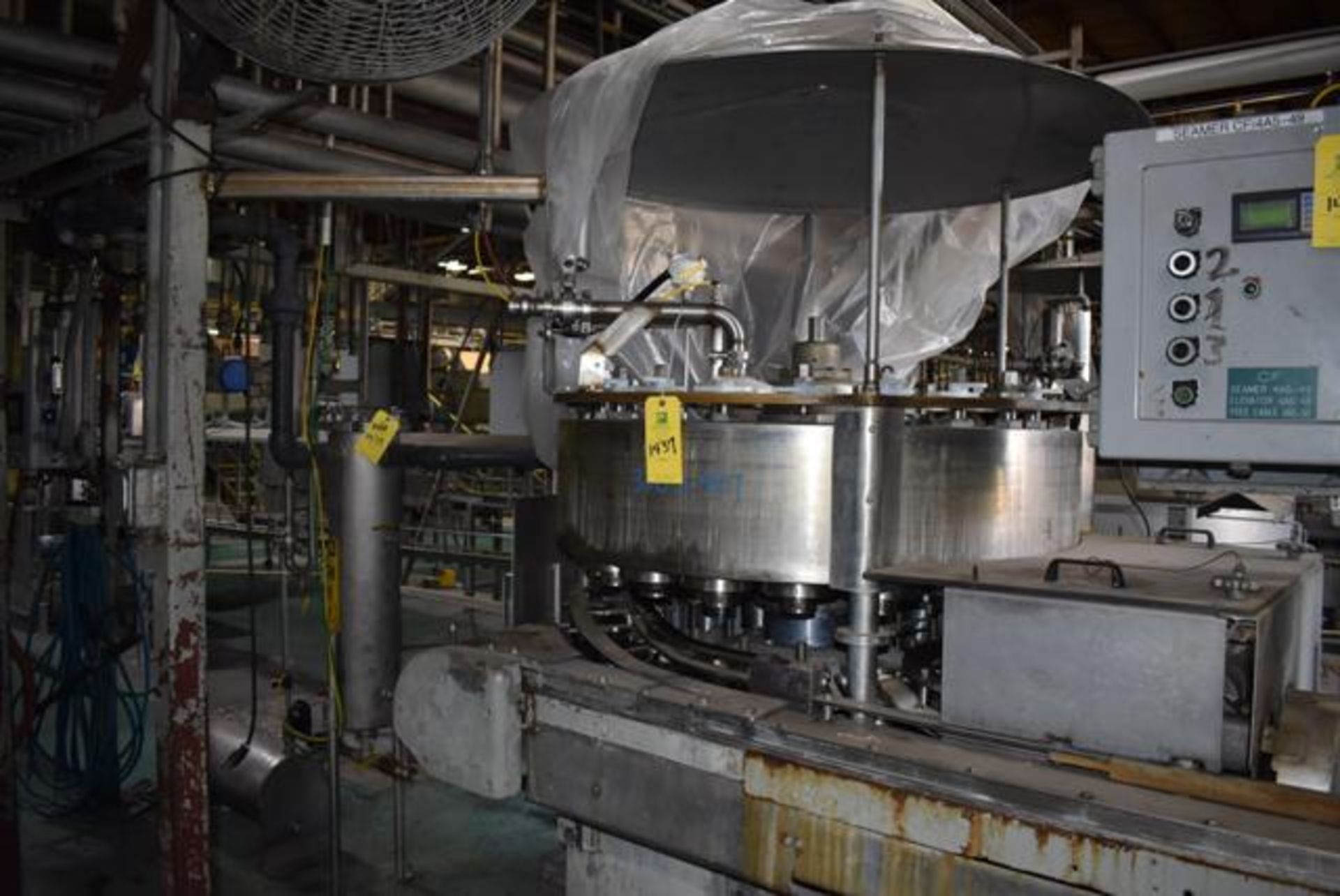 Atlas Pacific Model #300 Syruper, 20 Valve System, Size 300 x 407 Can, Driven by Angelus Seamer,