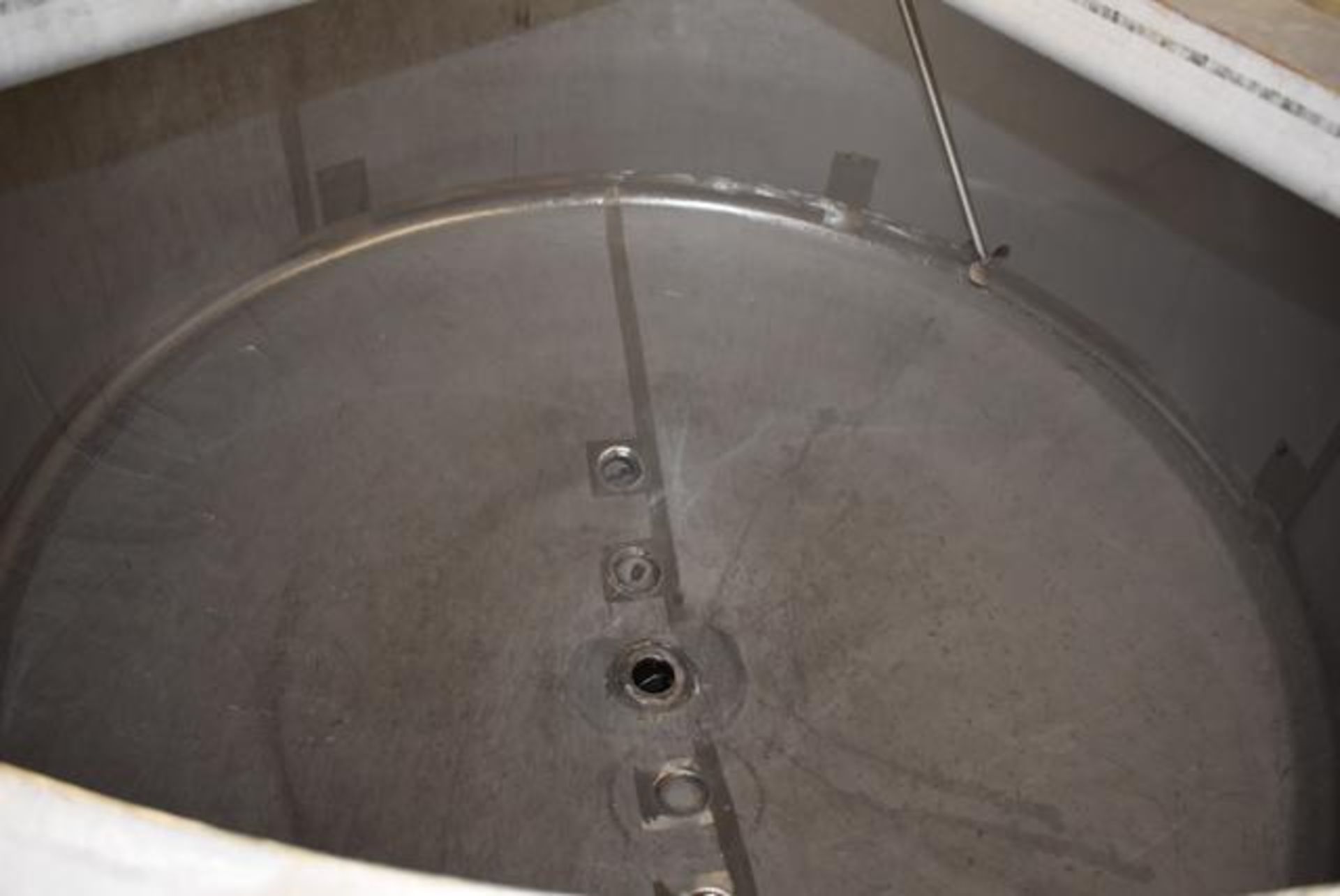 Stainless Steel Tank w/Lid, 108" Diameter x 64" Depth, Includes Mixer, RIGGING FEE: $650 - Image 3 of 3