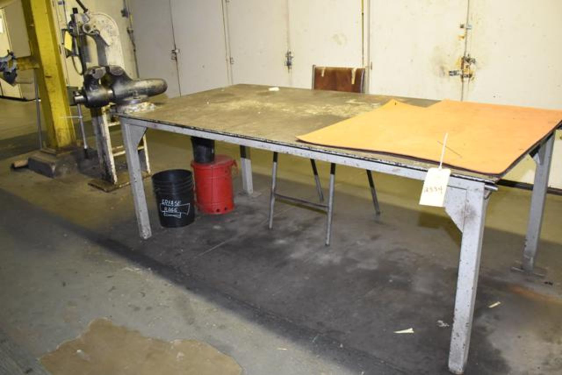 Steel Welding Table w/Wilton Vise, 8' Length x 4' Top, RIGGING FEE: $250