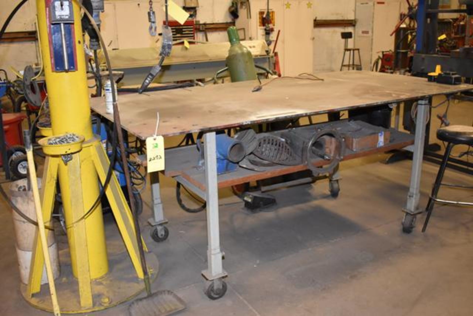 HD Steel Table, 4' x 8' Length, 4-Wheel Base, RIGGING FEE: $250