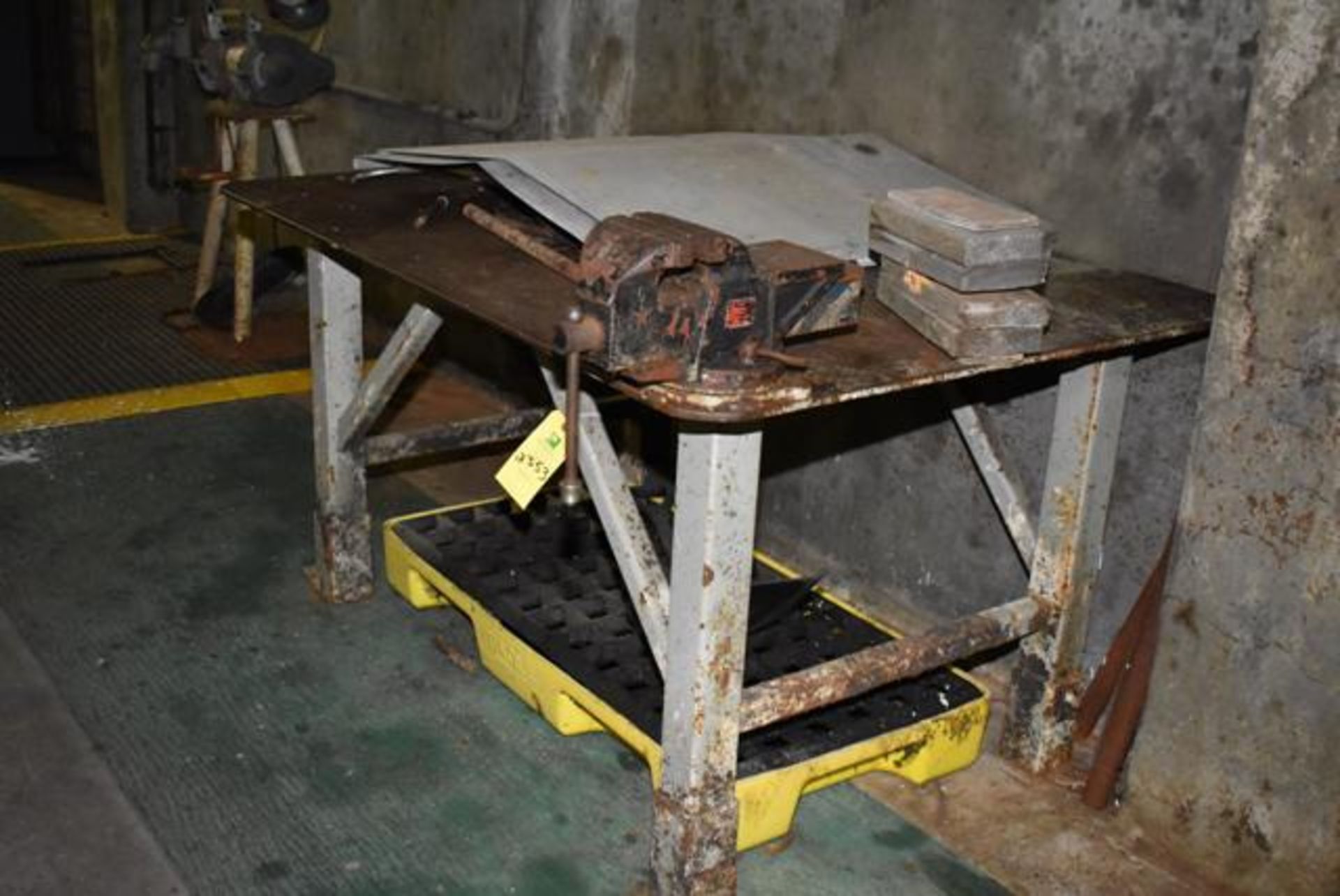 Steel Welding Table w/Shop Vise, 6' Length, RIGGING FEE: $50 - Image 2 of 2