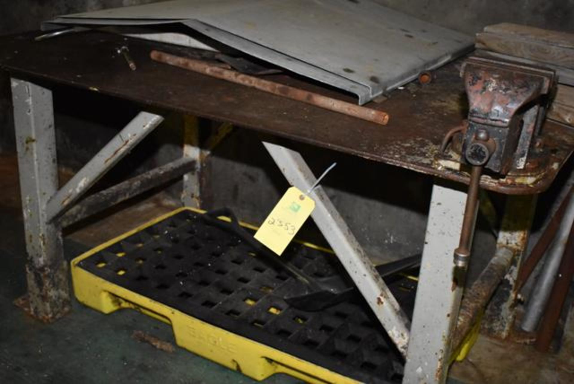 Steel Welding Table w/Shop Vise, 6' Length, RIGGING FEE: $50