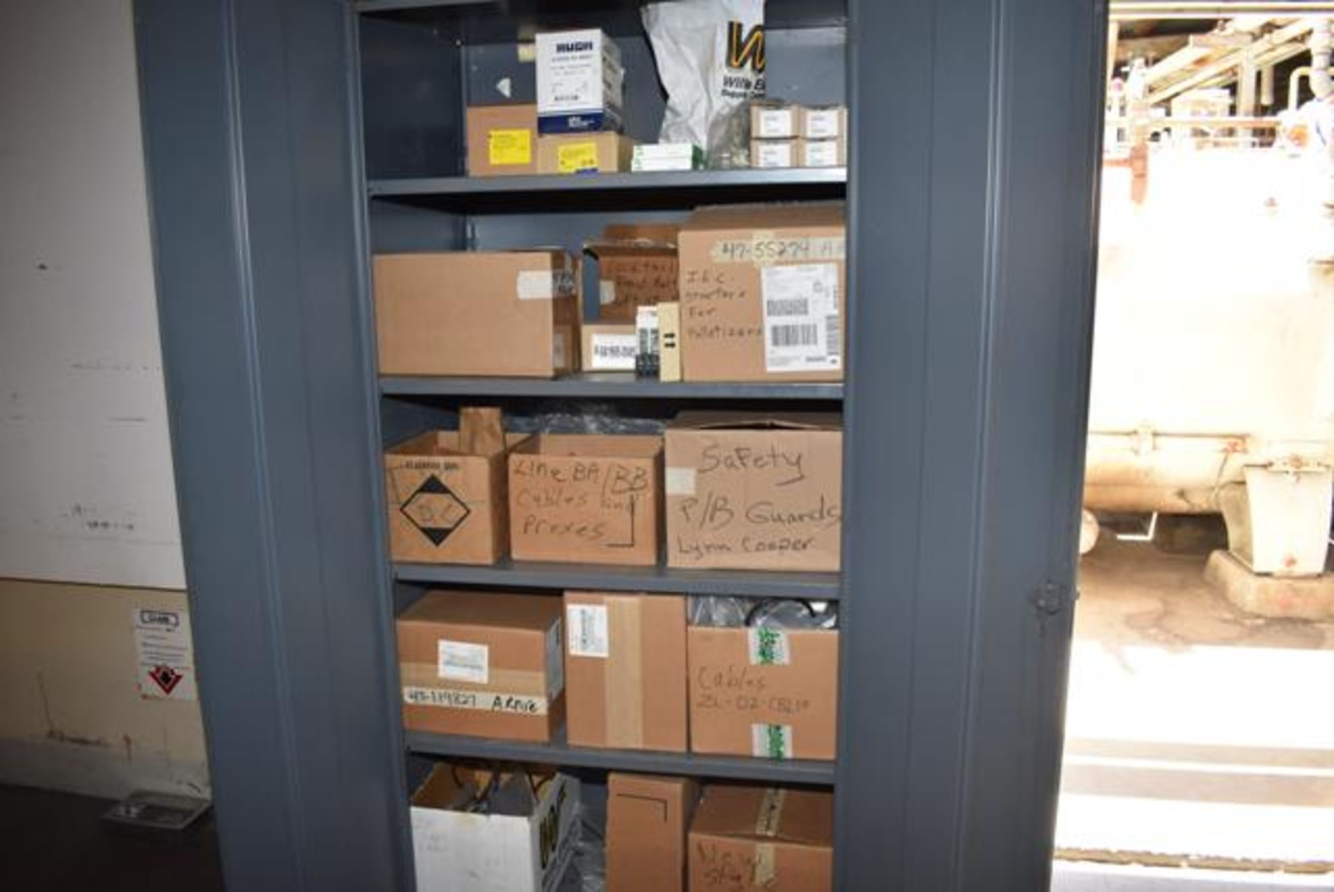 2-Door Cabinet w/Contents, Electrical Supplies, Starters, Square D Components, RIGGING FEE: $100 - Image 2 of 2