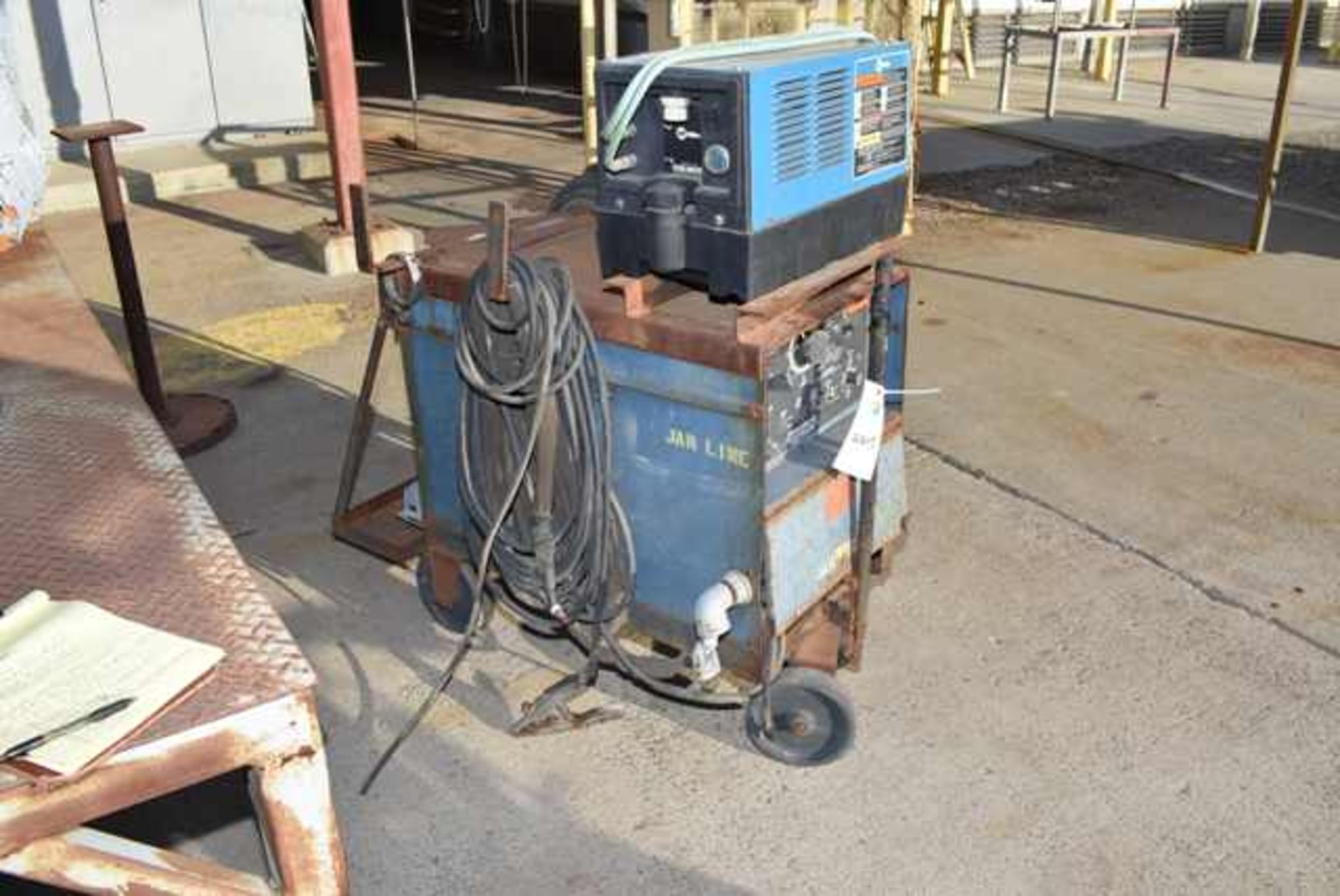 Miller Model #Dialarc HF Welder, SN JC591013, Includes Miller Coolmate 3 Cooler, 4-Wheel Base - Image 2 of 2