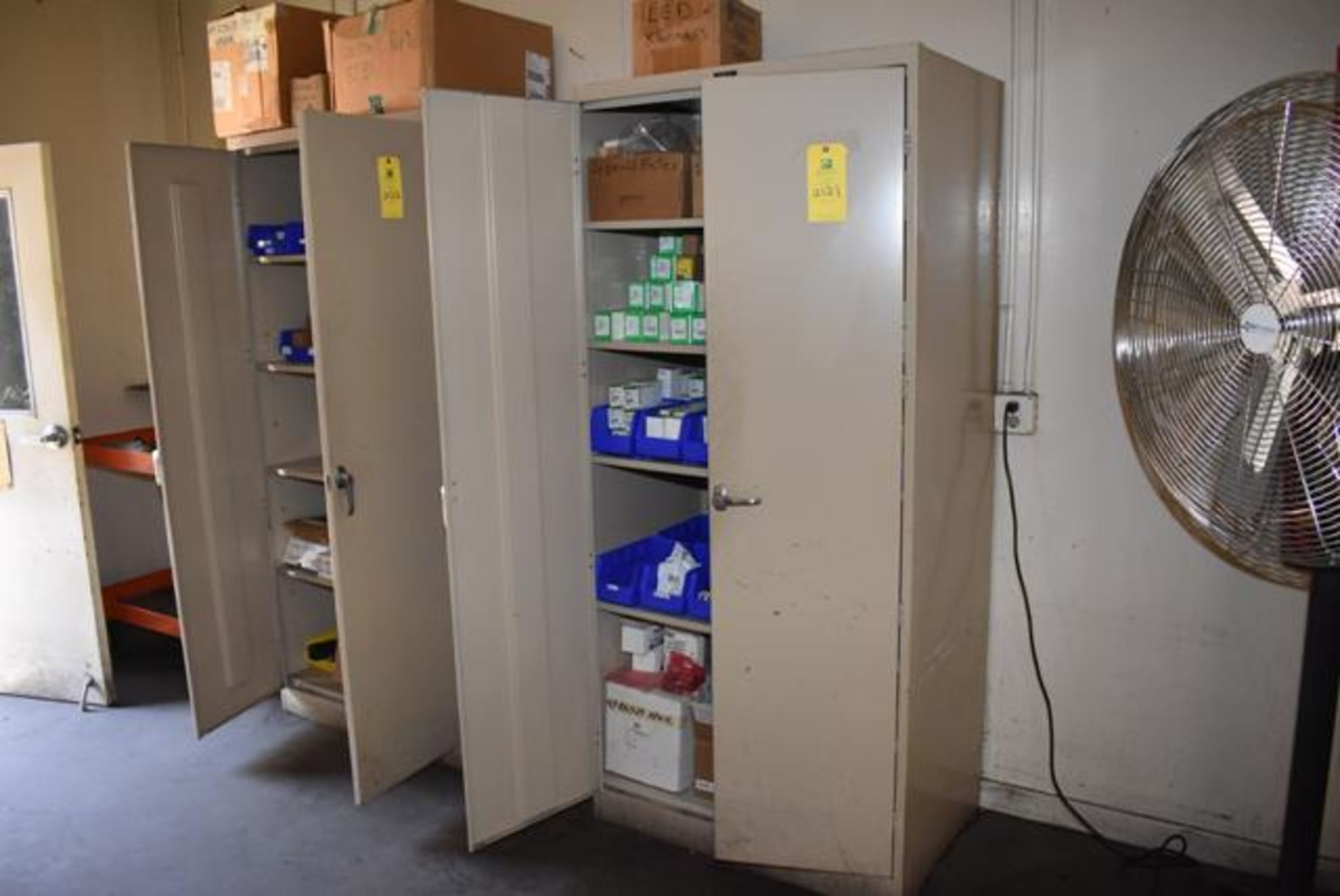 Tennesco 2-Door Cabinet w/Contents - Electrical Supplies, RIGGING FEE: $100