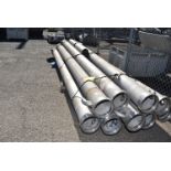 (9) Stainless Steel Tubes, 8" Diameter x 14 ' Length, RIGGING FEE: $350