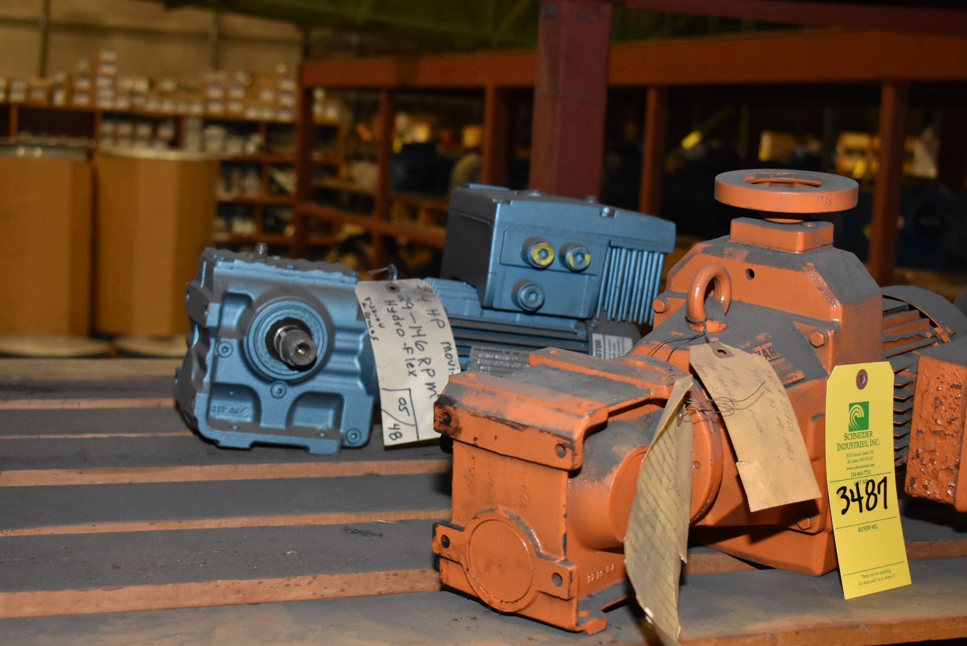 Pallet - (2) Motors w/Drives, RIGGING FEE: $50