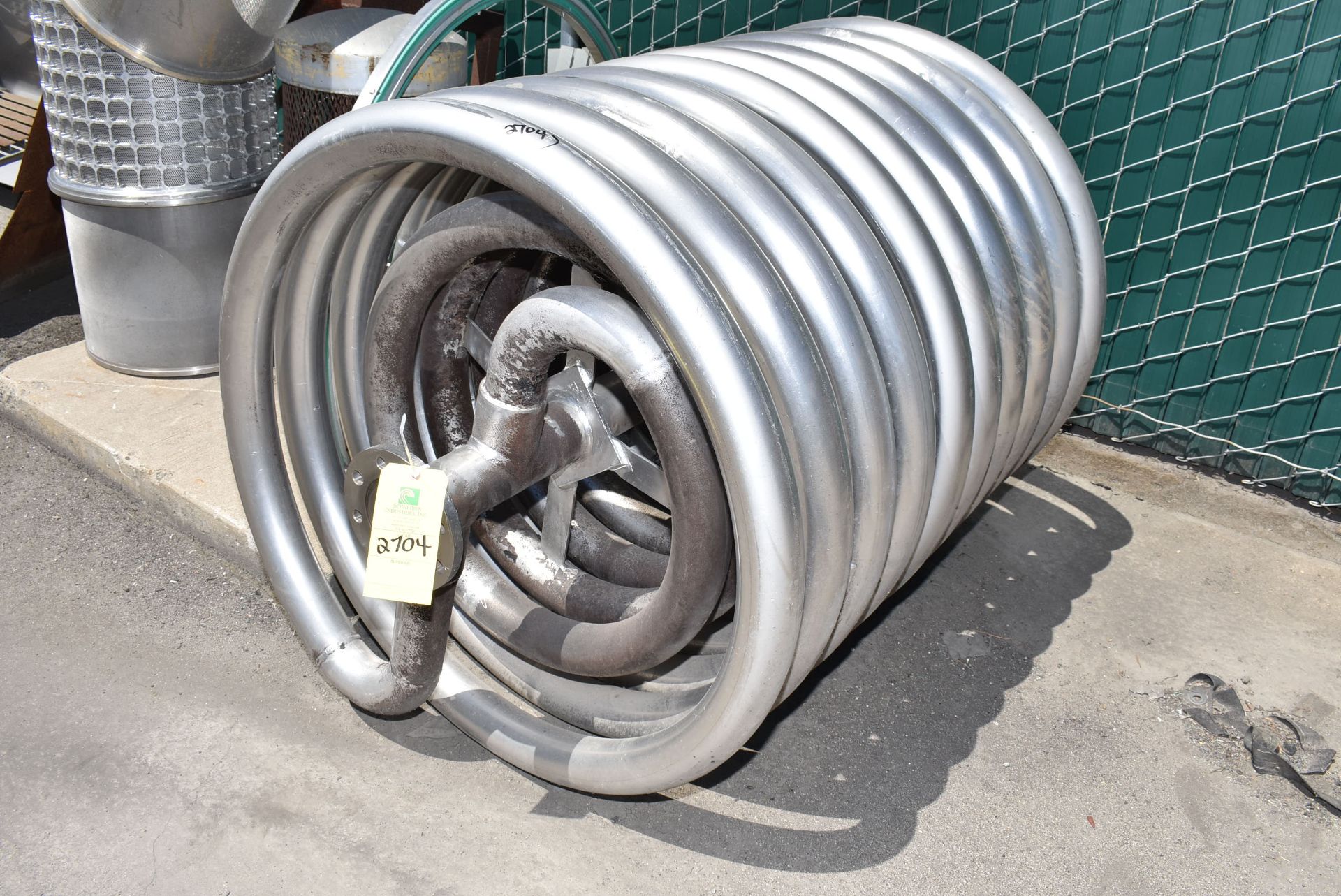 Stainless Steel Tank Coil, 40" Diameter x 48", RIGGING FEE: $100