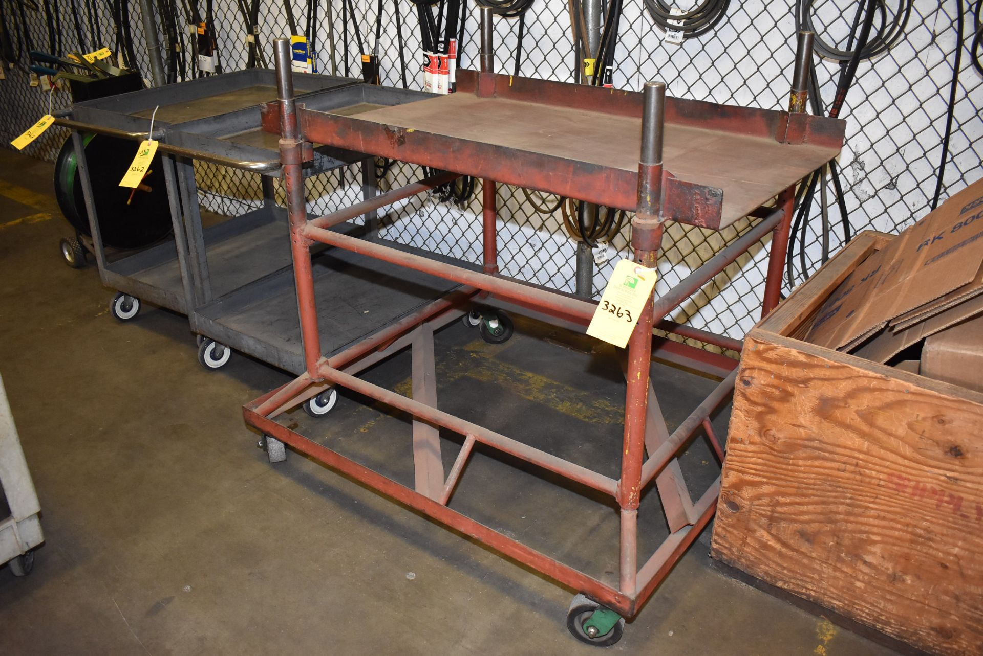 Steel Cart, 4-Wheel Base, RIGGING FEE: $50