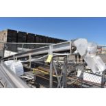 Incline Belt Conveyor, 18" Wide Belt x 14' Length, RIGGING FEE: $200