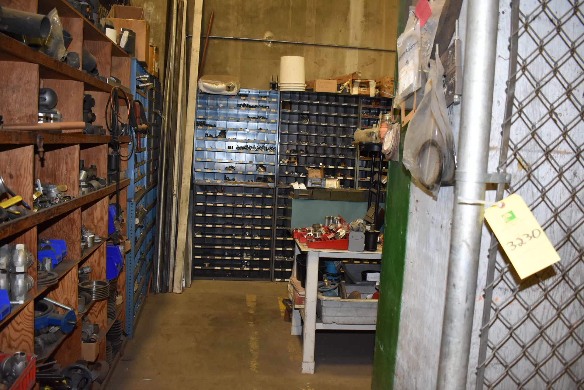 Fork Lift Shop Storage Room Contents - Fittings, Fasteners, Related - Assorted, RIGGING FEE: $50